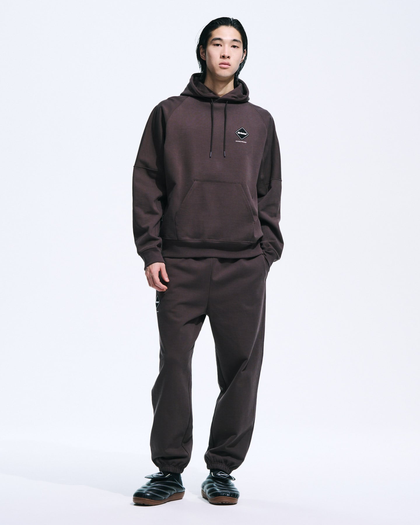 SOPH. | BIG LOGO BAGGY SWEAT HOODIE(M OFF WHITE):