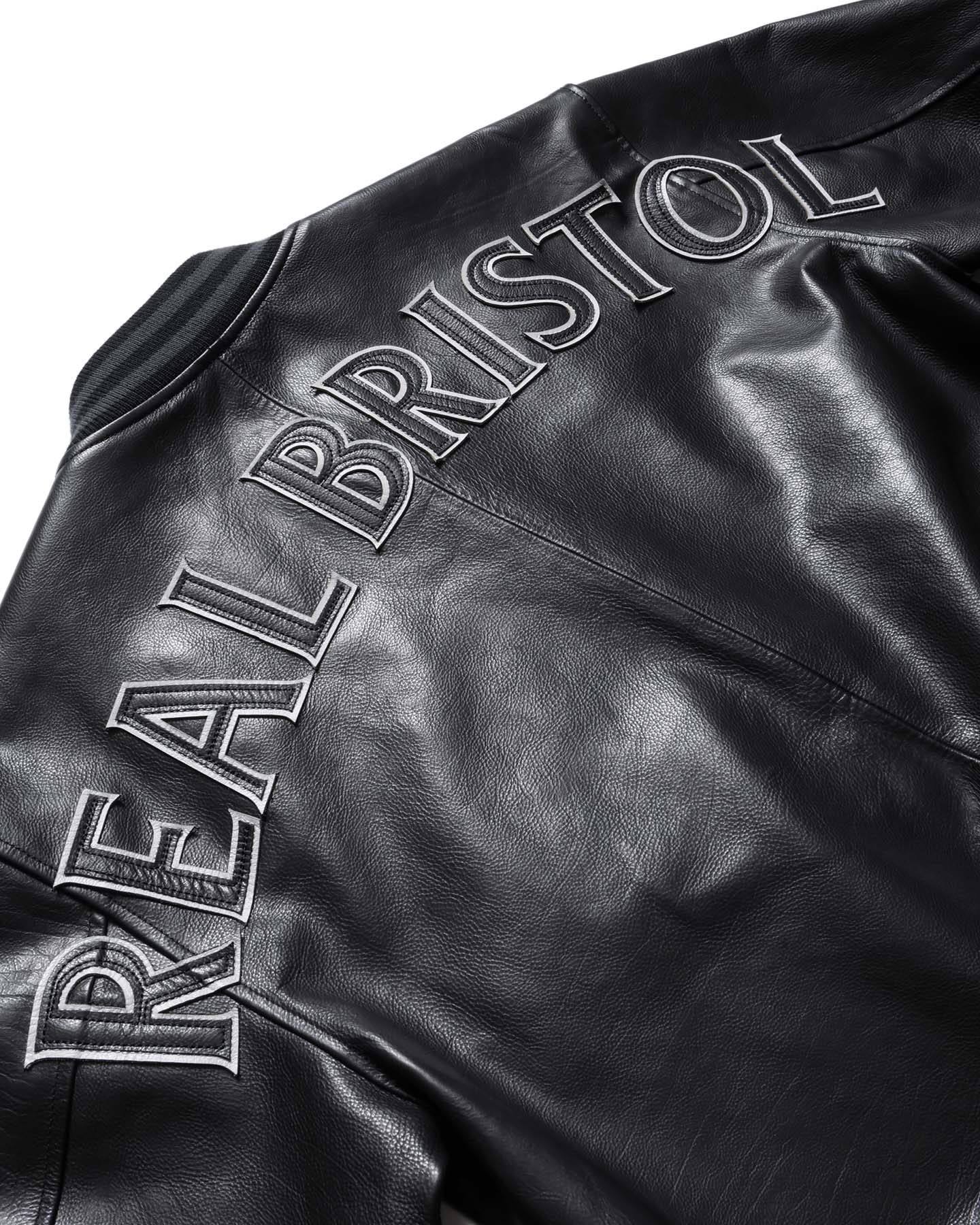 SOPH. | LEATHER TEAM VARSITY BLOUSON(M BLACK):