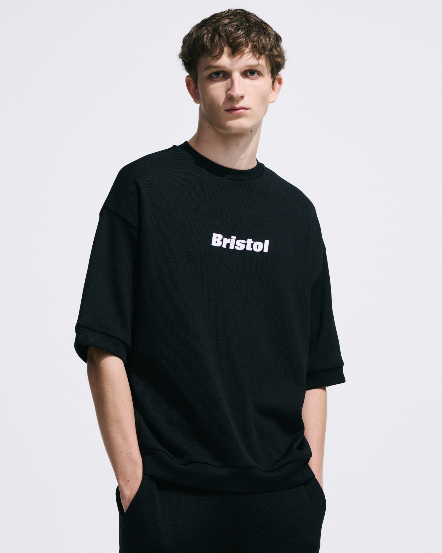 SOPH. | QUARTER KNIT S/S CREWNECK SHIRT(S BLACK):