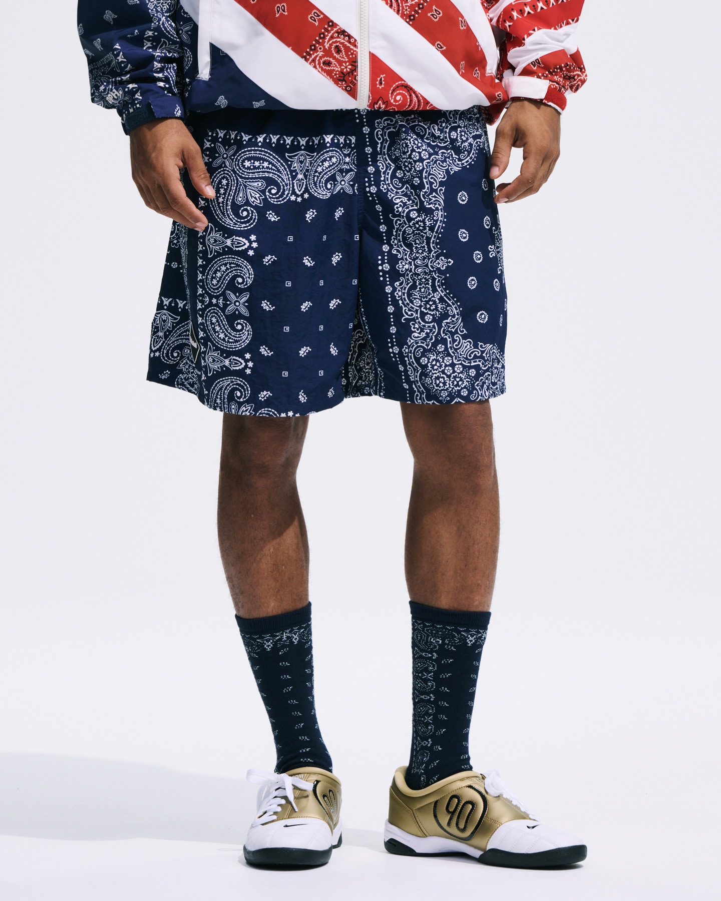 SOPH. | BANDANA NYLON EASY SHORTS(M BLACK):