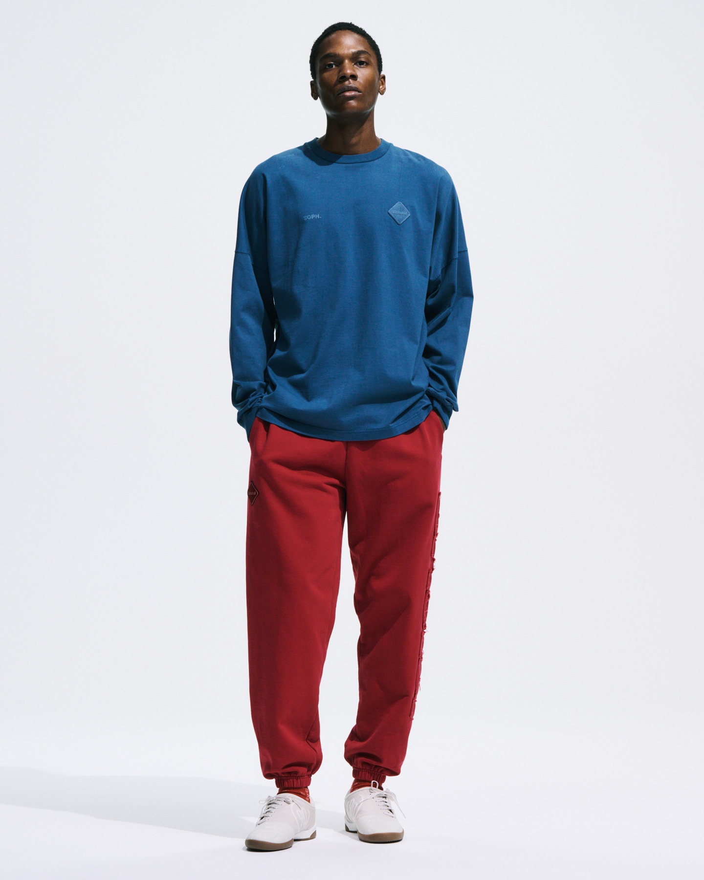 SOPH. | CUT-OFF LOGO L/S TEE(M BLACK):