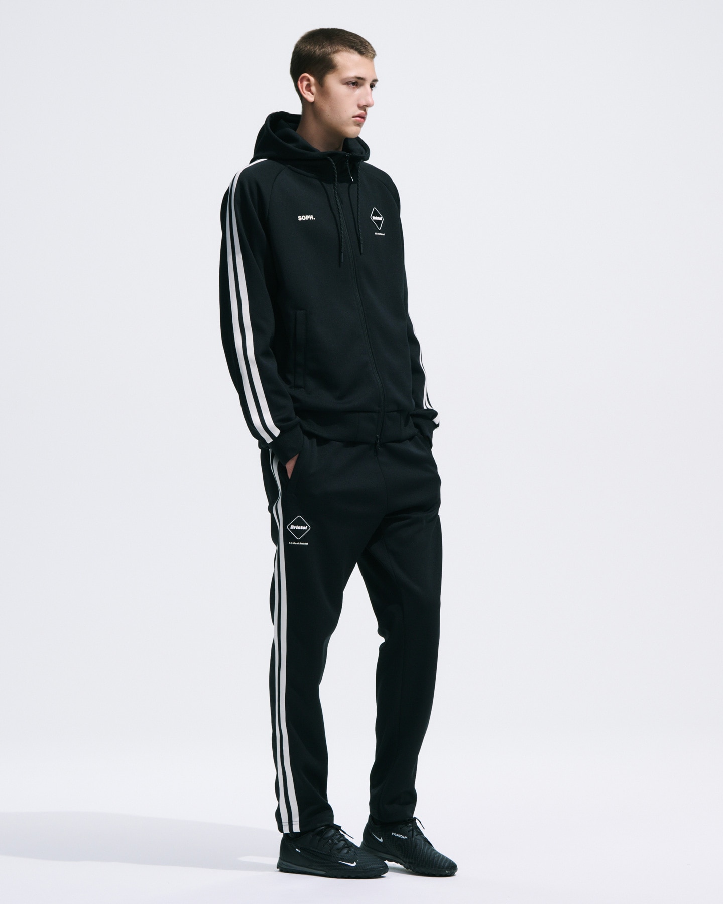 SOPH. | TRAINING TRACK ZIP-UP HOODIE(M BLACK):