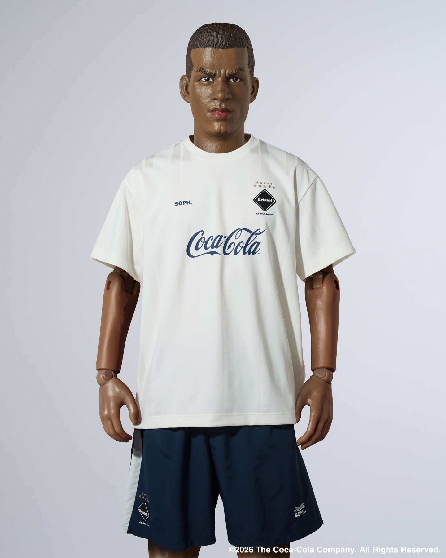 SOPH. | Coca-Cola WEAVE STRIPE GAME SHIRT(M WHITE):