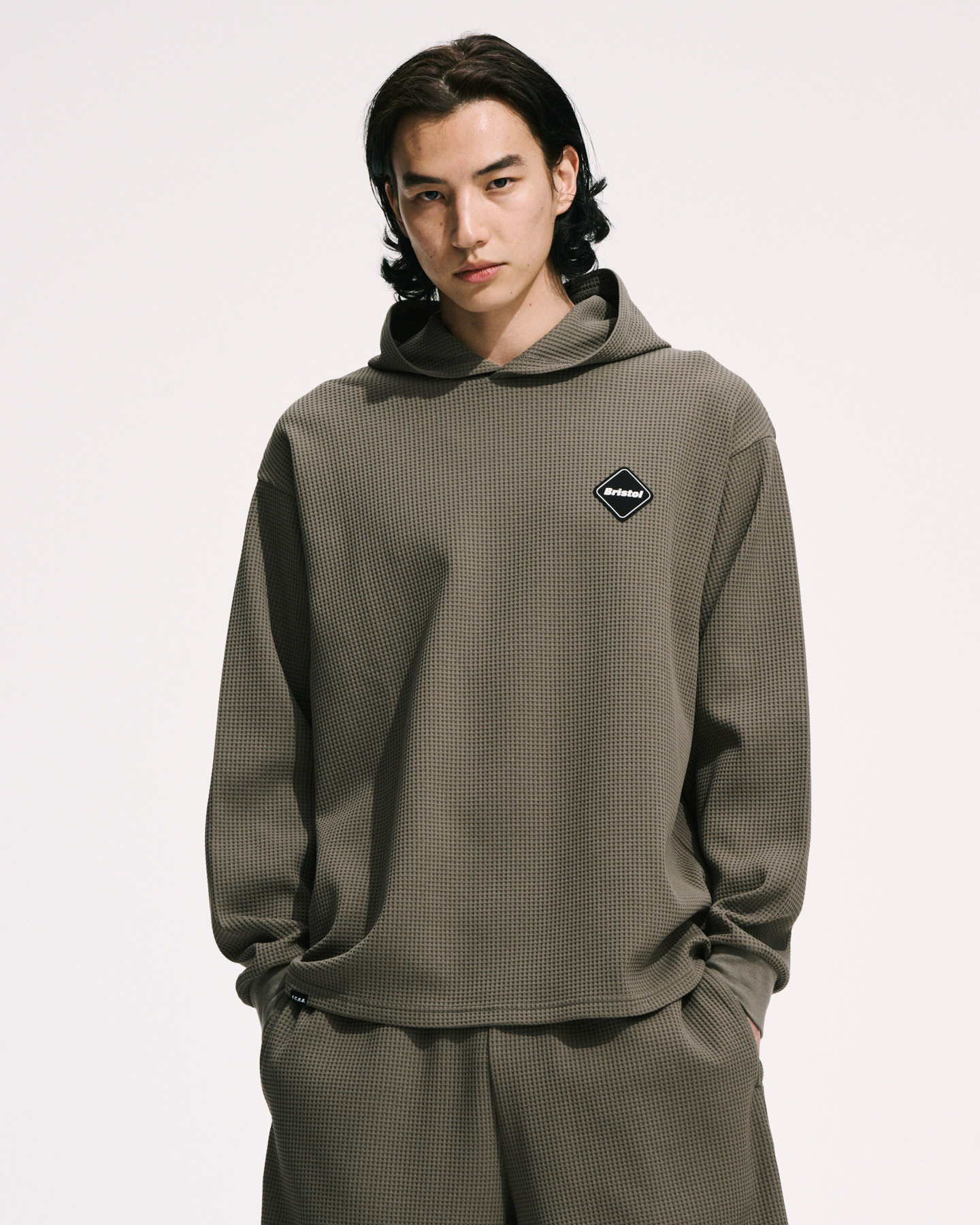 SOPH. | TECH WAFFLE LOUNGE HOODIE(M GREIGE):
