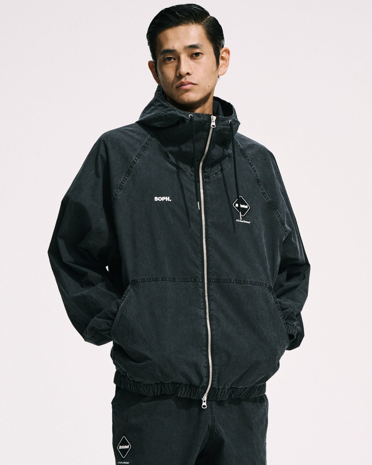 SOPH. | WASHED CRISP DENIM HOODED BLOUSON(M INDIGO):
