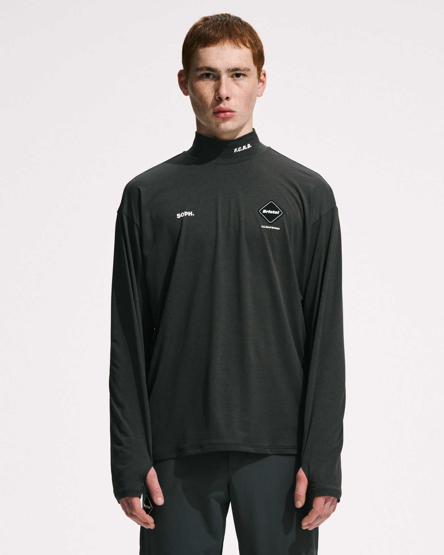 ウェア F.C.R.B Bristol WIND PROOF MOCK NECK TOP SOPH. | L/S MOCKNECK TOP(M CHARCOAL GRAY):