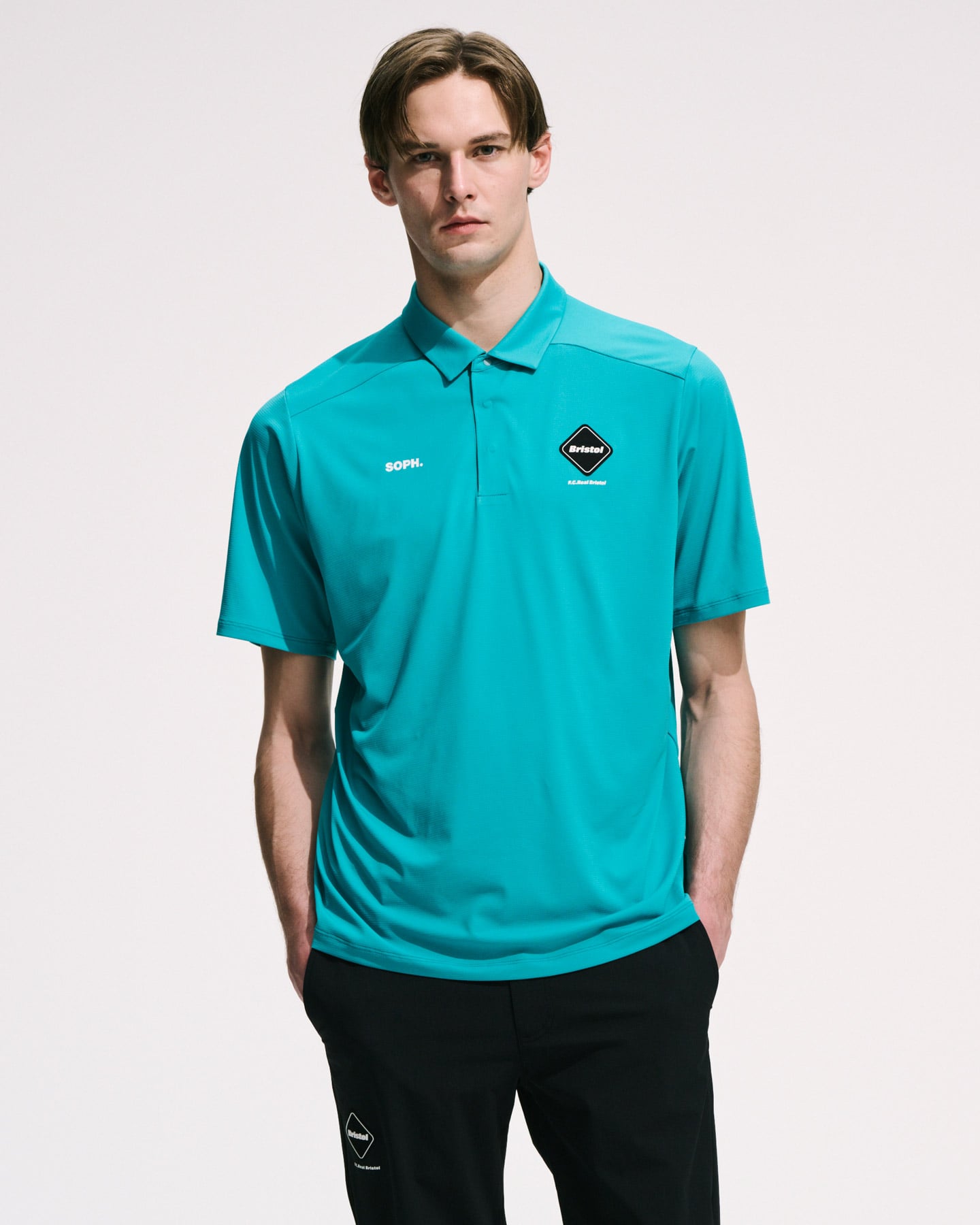 SOPH. | S/S TECH POLO(M TURQUOISE):