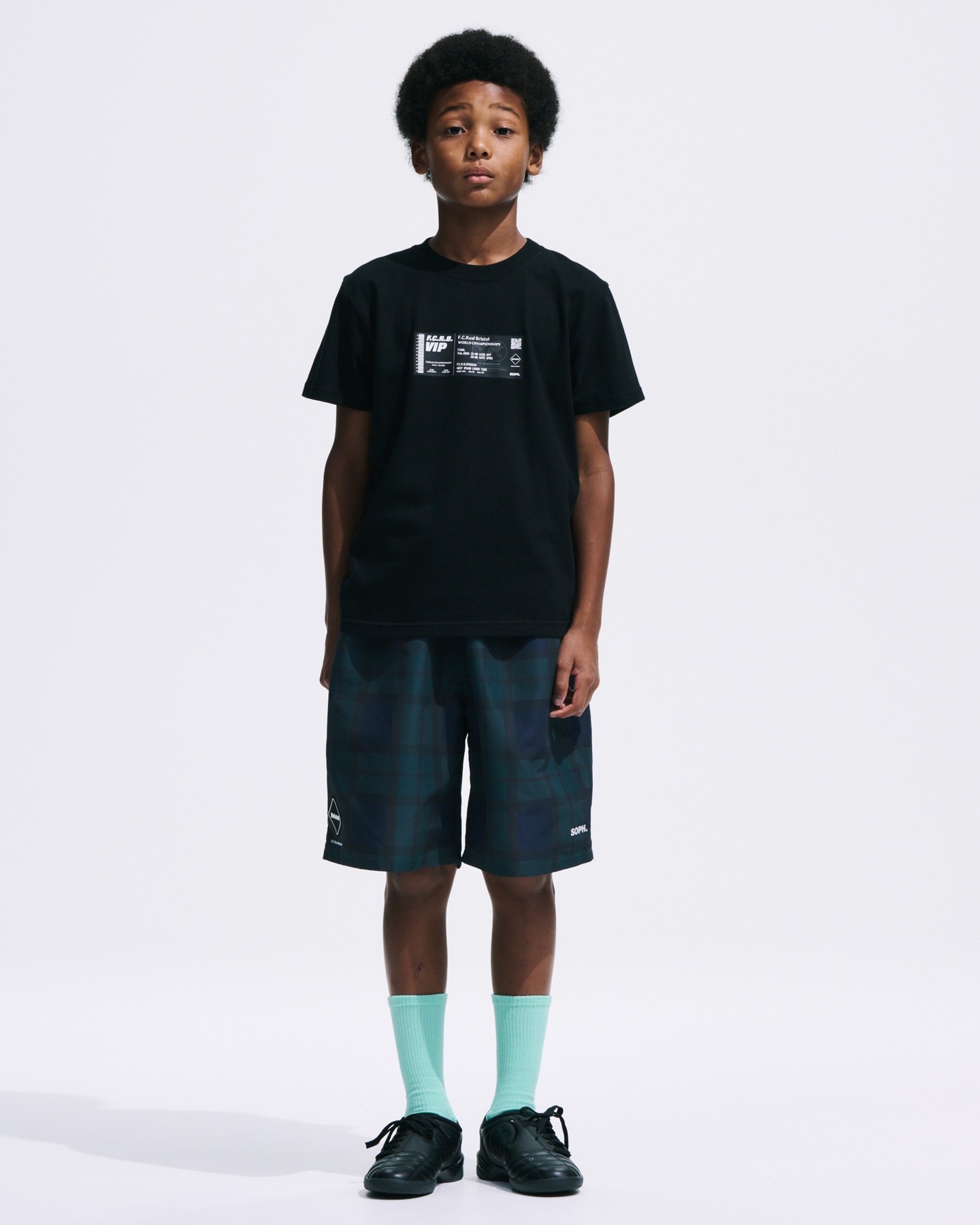 SOPH. | PLAID PRACTICE SHORTS(M(120-130) GRAY):