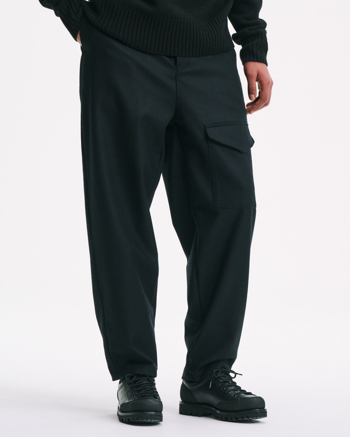 パンツ SOPHNET. MELTON WOOL  NAVY PANTS SOPH. | LIGHT MELTON WOOL ROYAL NAVY PANTS(2 (M) BLACK):
