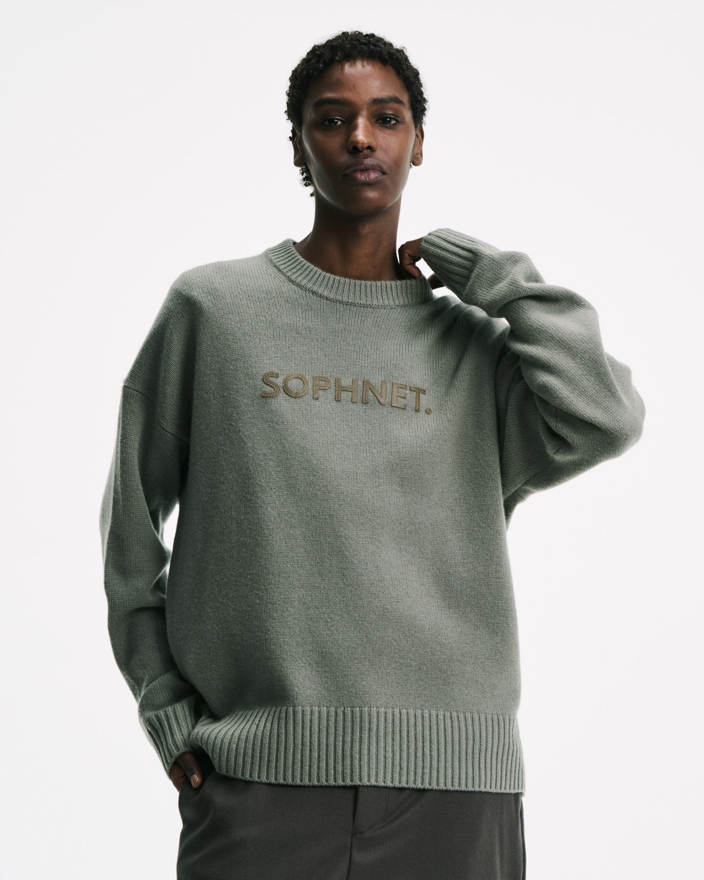 SOPH. | LOGO PATCH KNIT(2 (M) BLACK):