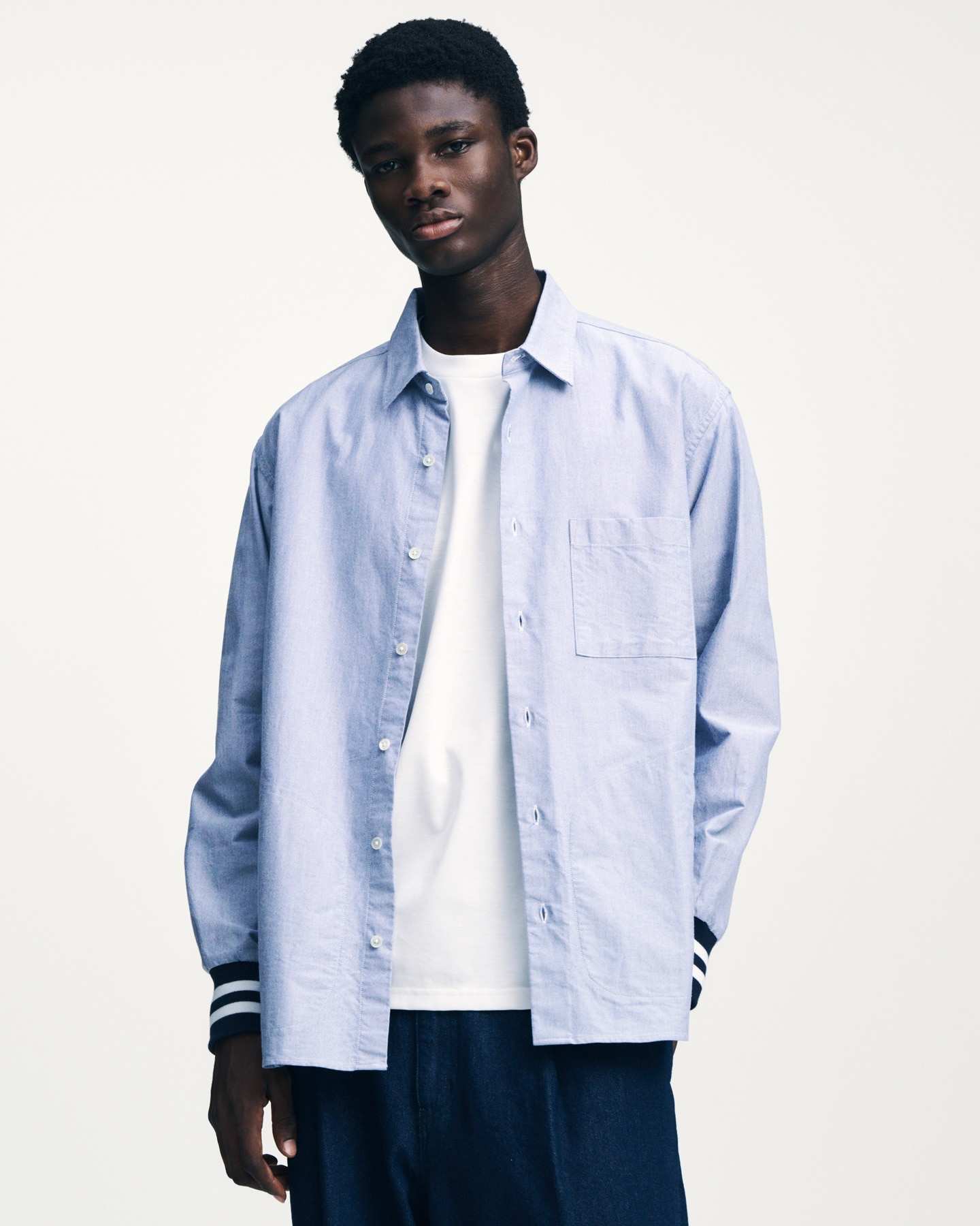 SOPH. | RIBBED REGULAR COLLAR SHIRT(2 (M) WHITE):