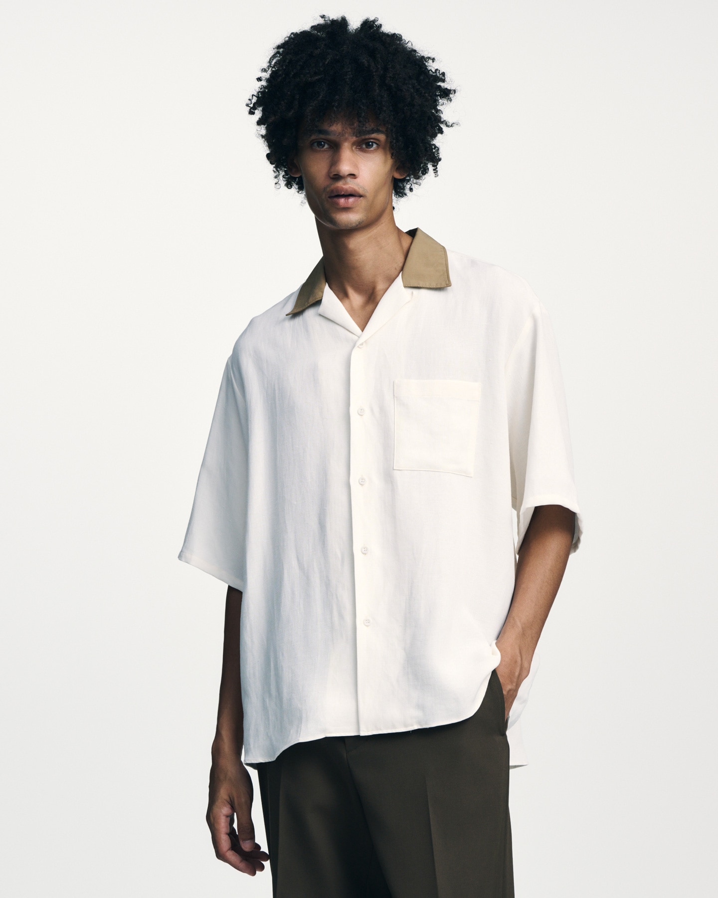 SOPH. | LINEN MESH S/S SHIRT(2 (M) BLACK):