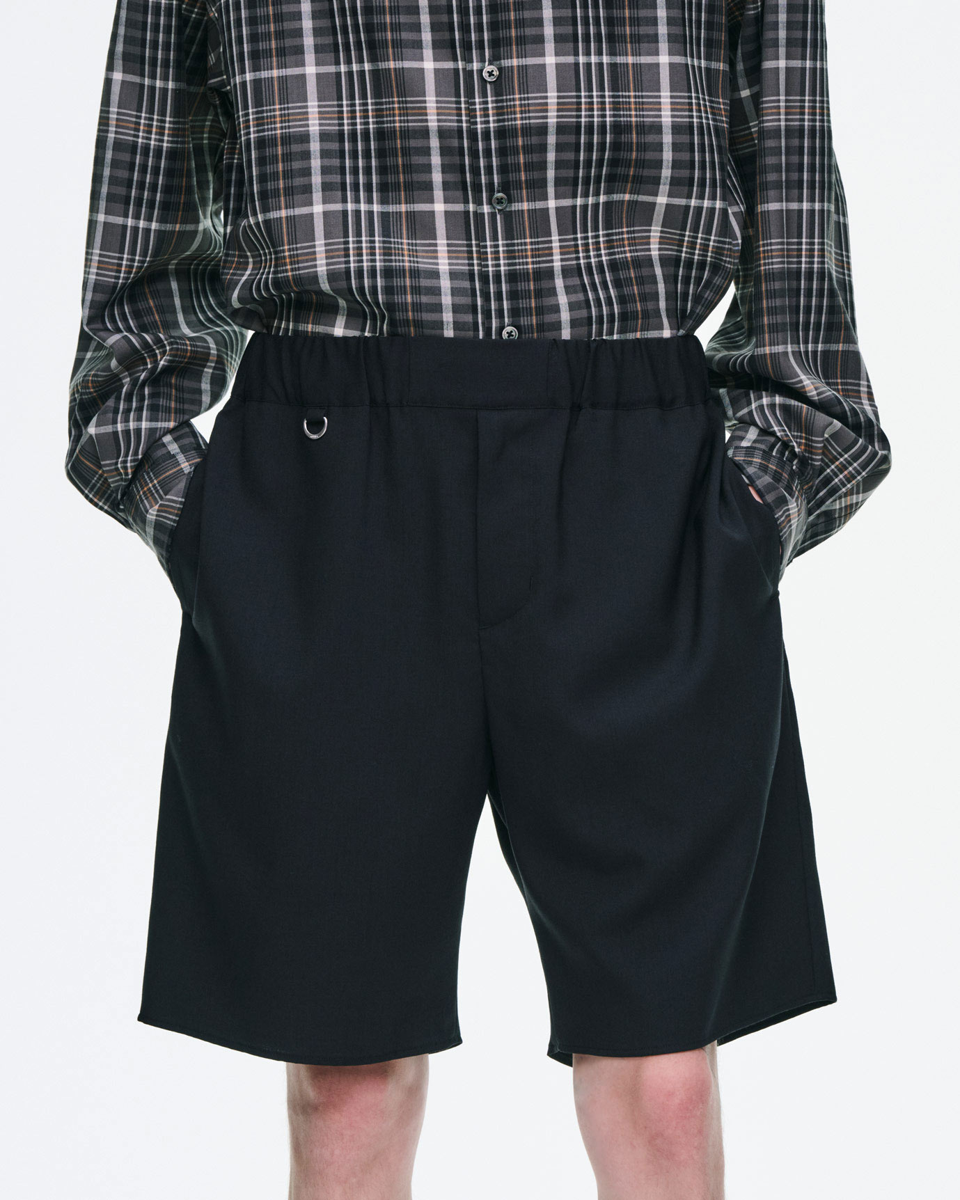 SOPH. | WASHBLE WOOL EASY SHORTS(2 (M) BLACK):
