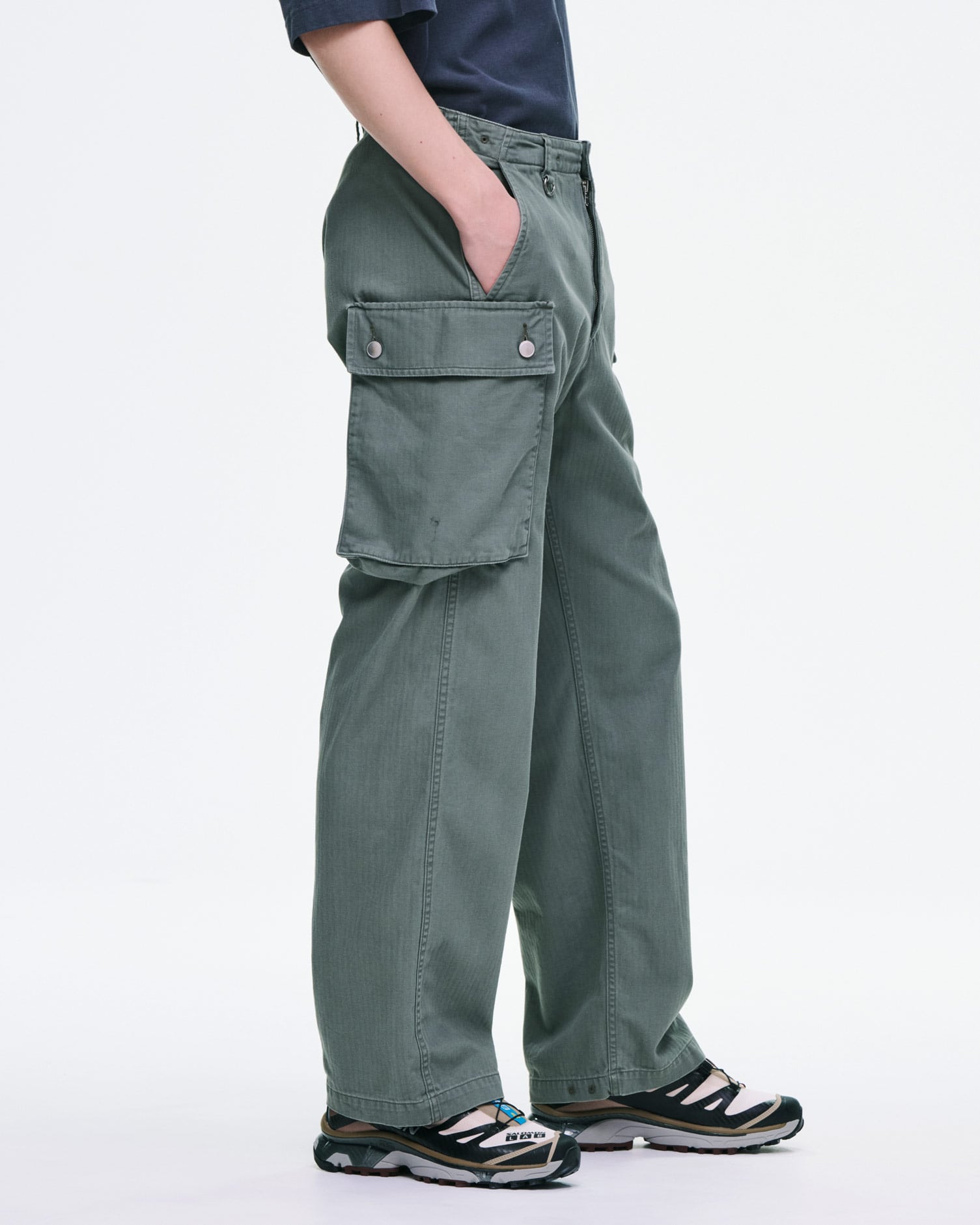 SOPH. | DAMAGED MILITARY PANTS(3 (L) BLACK):