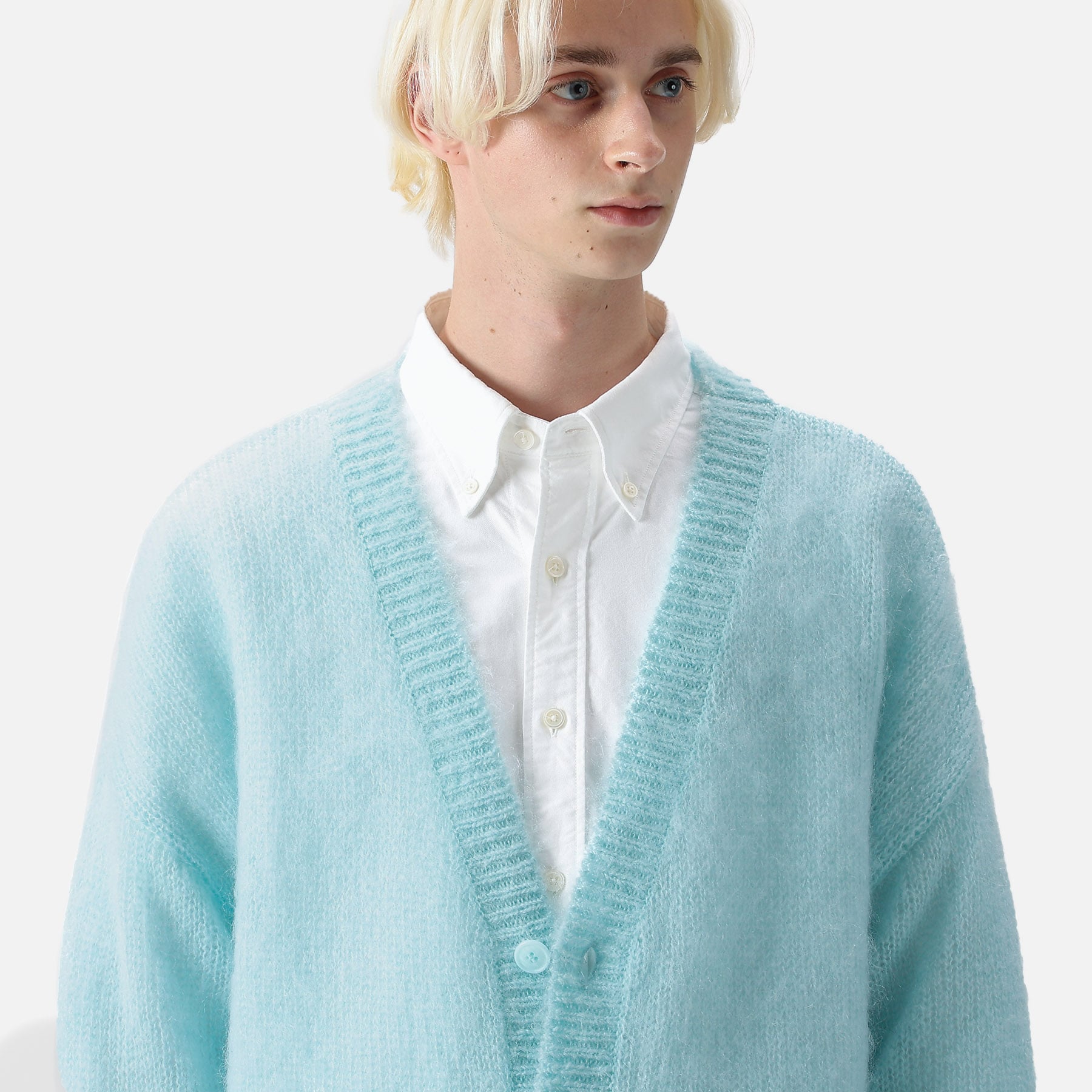 SOPH. | MOHAIR KNIT CARDIGAN(1 LIGHT BLUE):