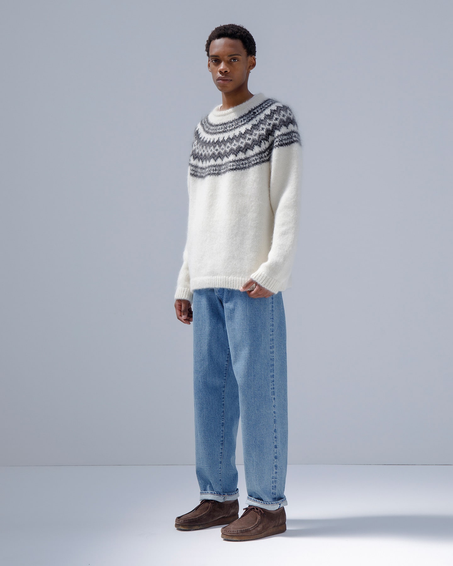 SOPH. | WASHED DENIM WIDE PANTS(3 INDIGO):