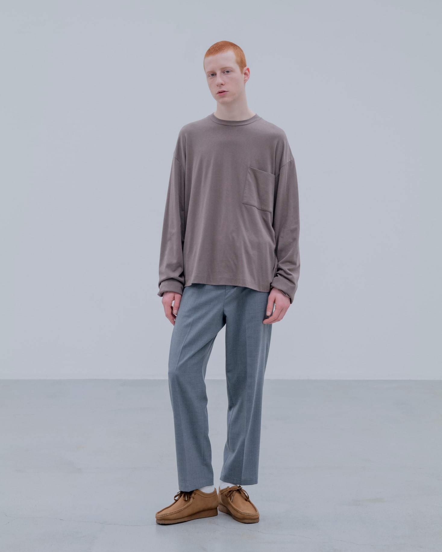 SOPH. | STRETCH WOOL SIDE POCKET TAPERED PANTS(1 (S) GRAY):