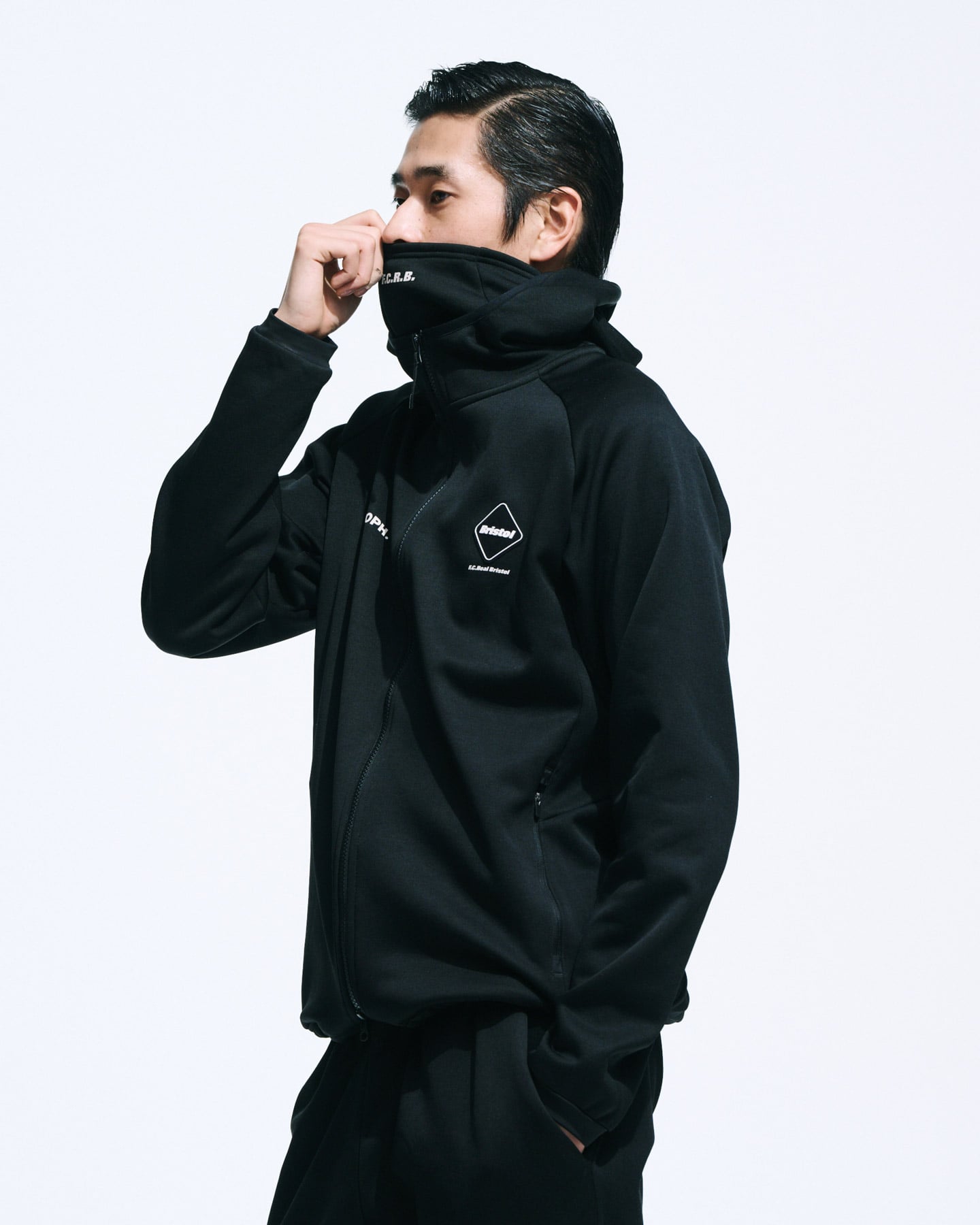 SOPH. | STRETCH FLEECE GAITER HOODIE(XXL BLACK):