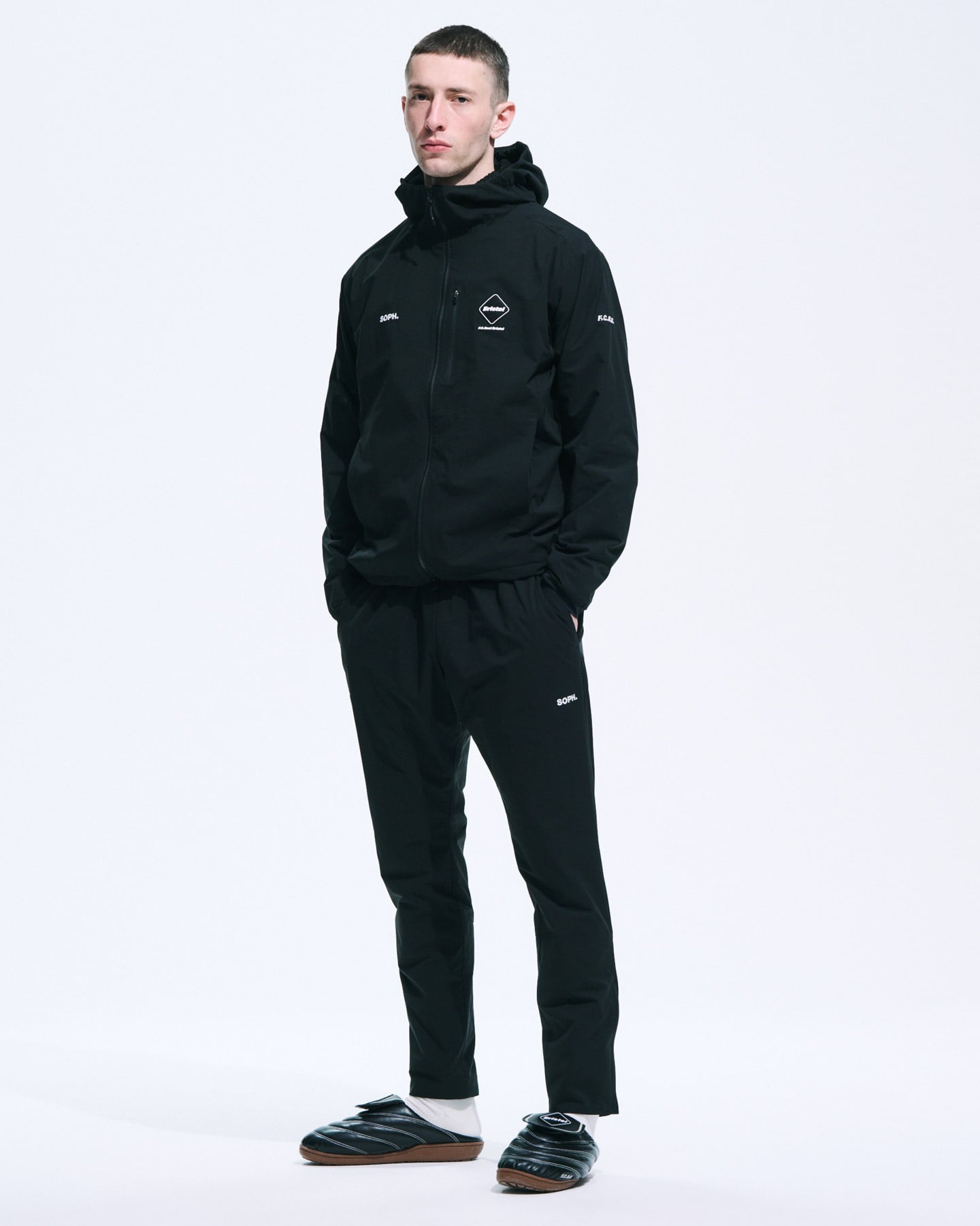 SOPH. | THERMAL-LINING TRACK PANTS(M BLACK):