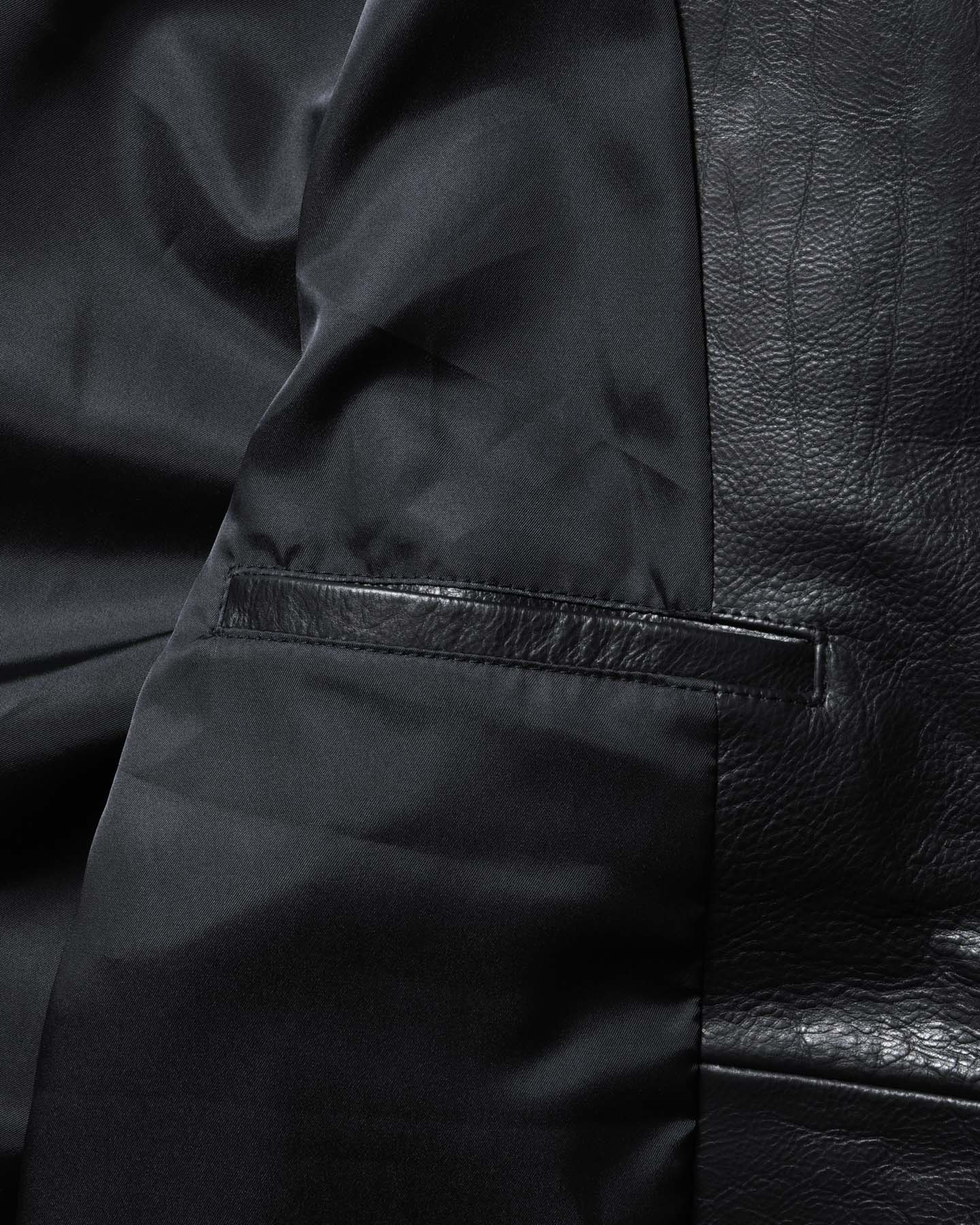 SOPH. | LEATHER TEAM VARSITY BLOUSON(M BLACK):