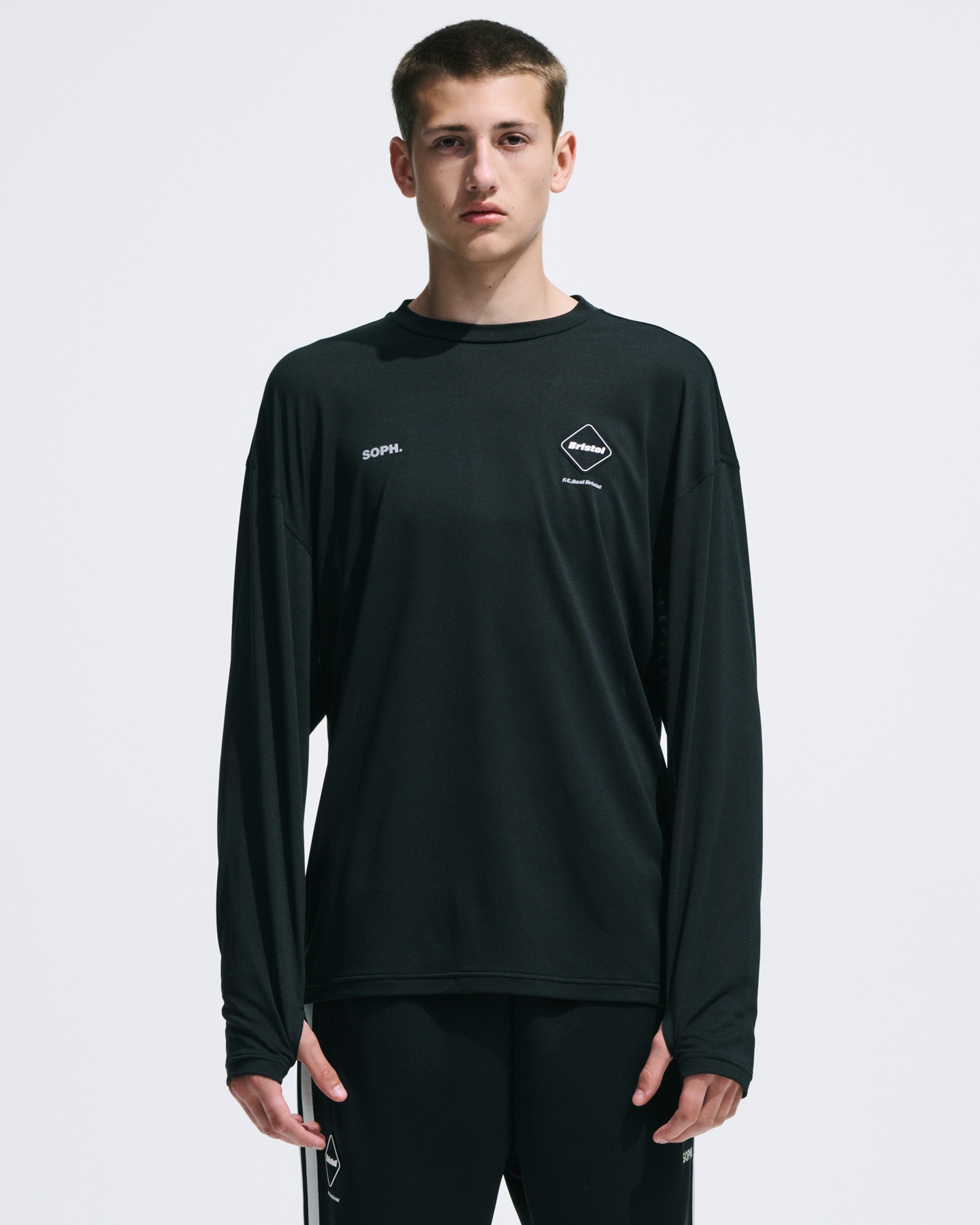 SOPH. | POLARTEC L/S WORKOUT TOP(M CHARCOAL GRAY):