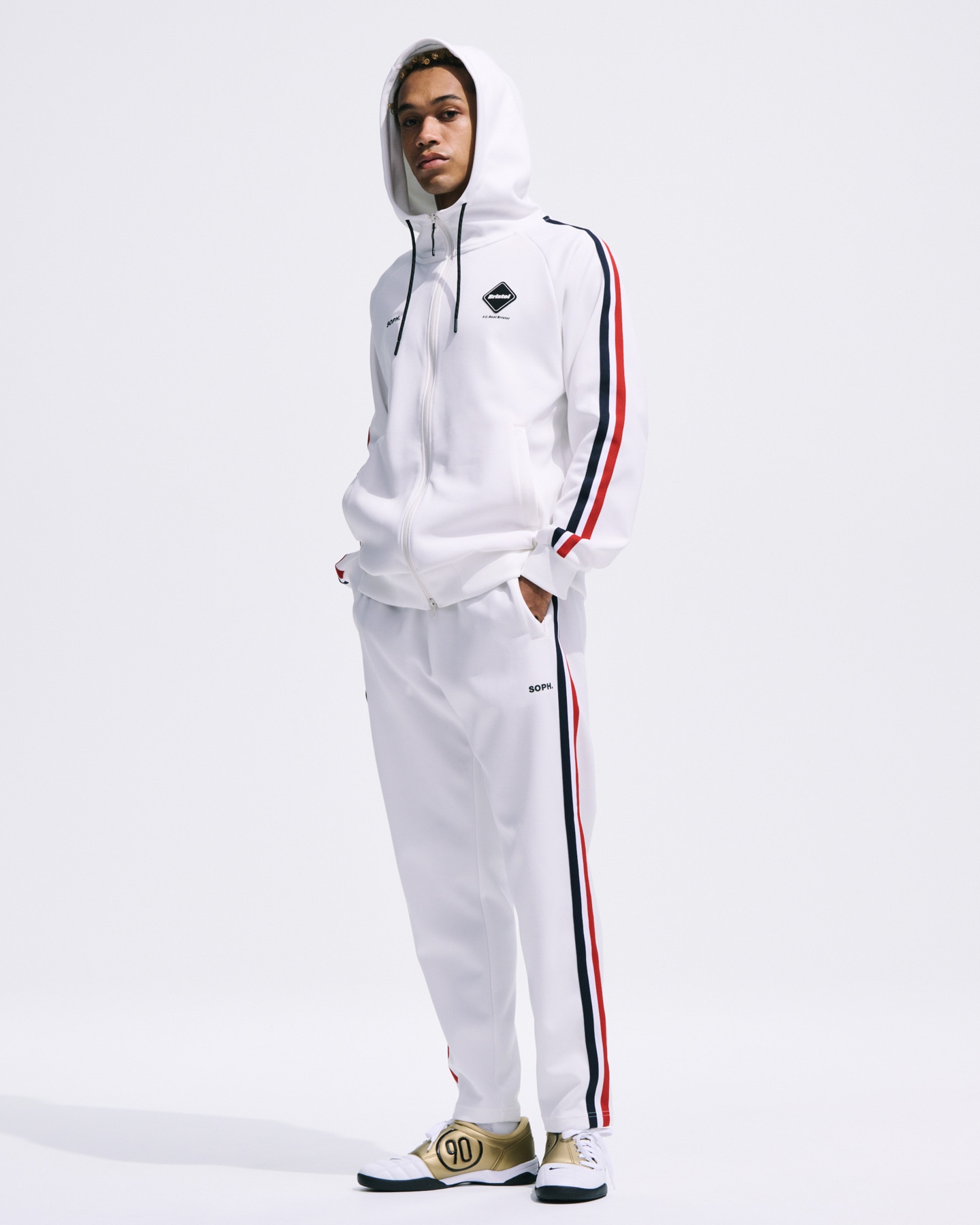 SOPH. | TRAINING TRACK ZIP-UP HOODIE(M BLACK):