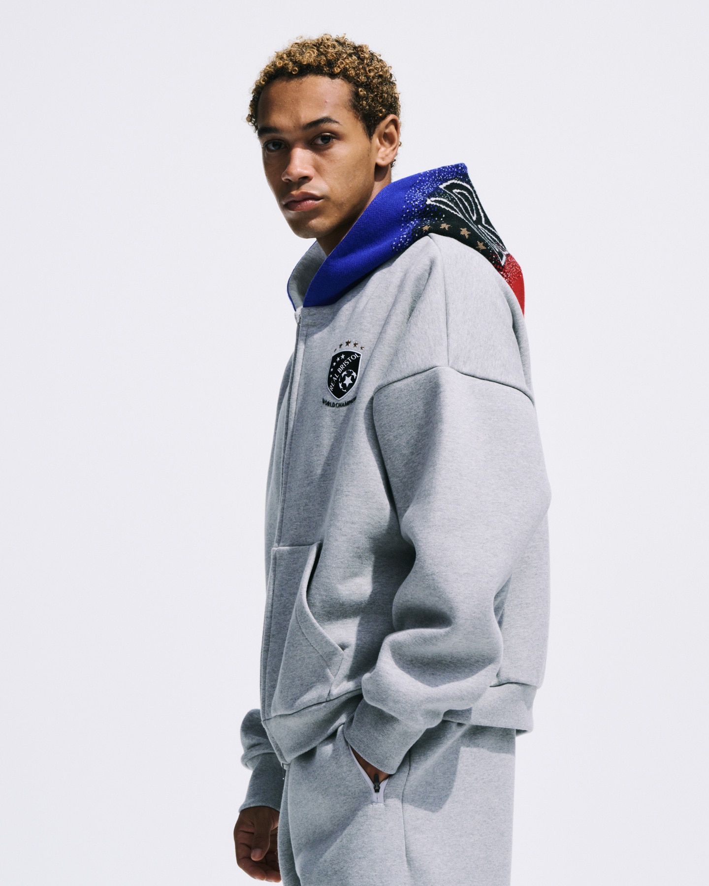 SOPH. | CHAMPIONS BONDING SWEAT ZIP-UP HOODIE(M BLACK):