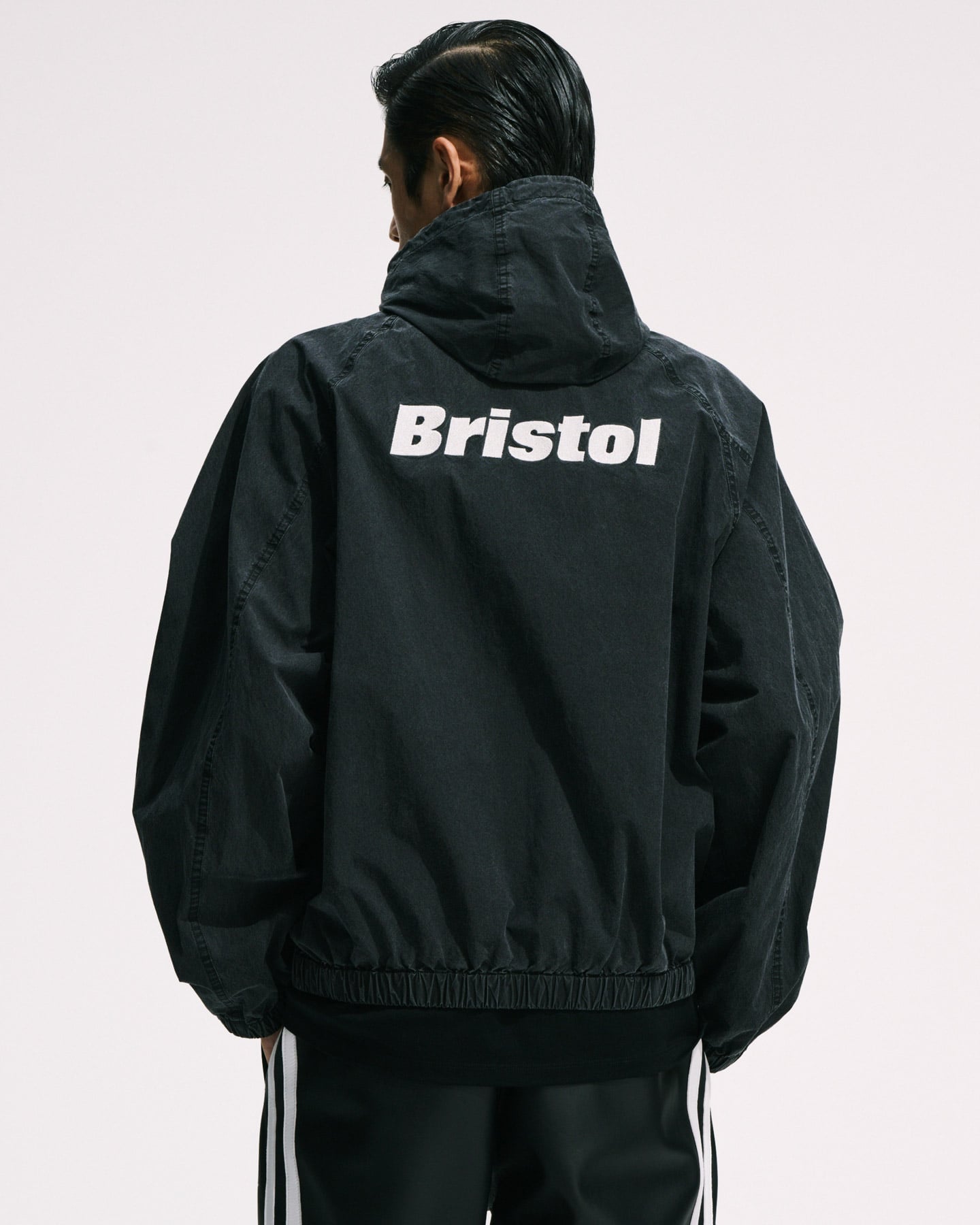 SOPH. | WASHED CRISP DENIM HOODED BLOUSON(M BLACK):