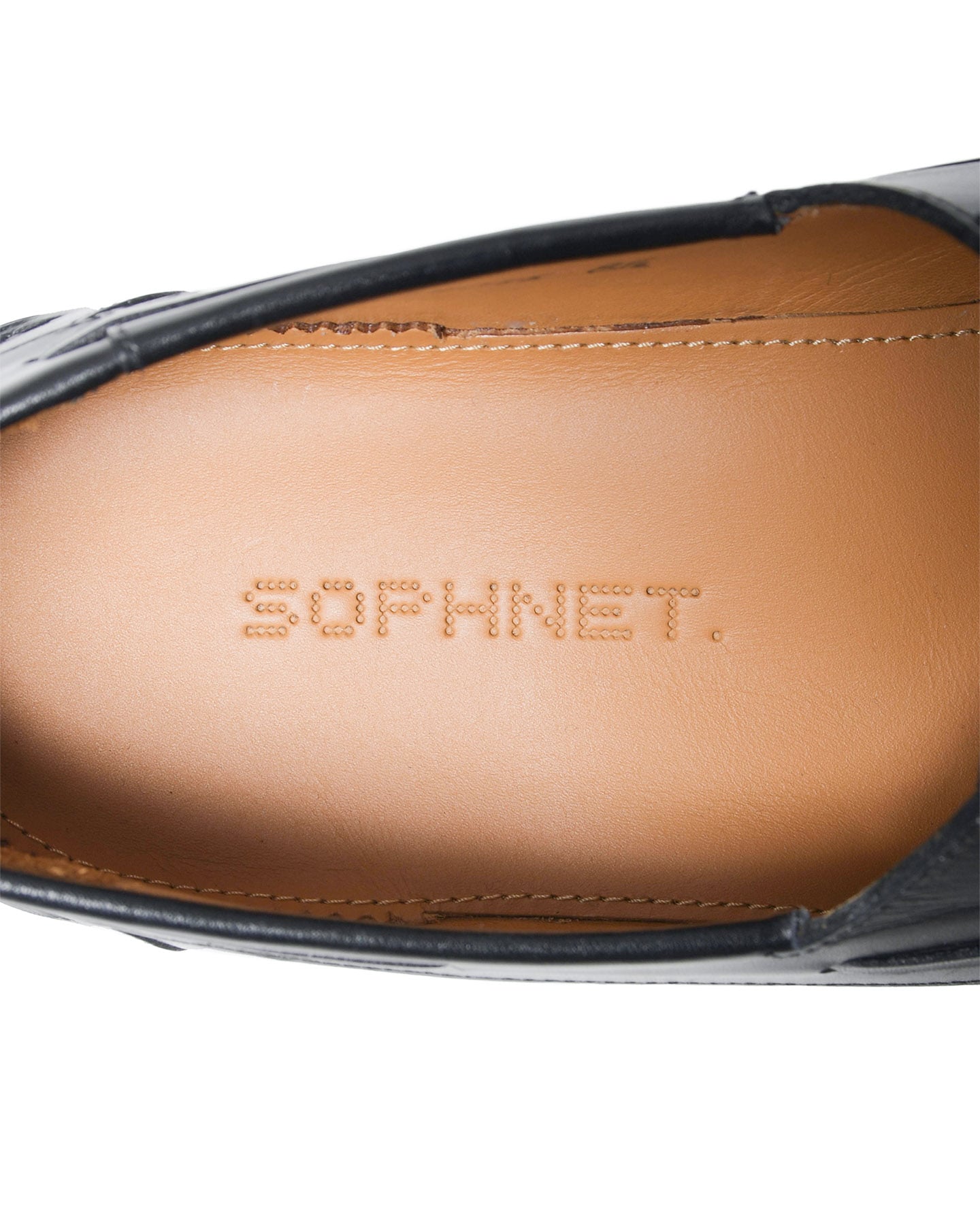 SOPH. | LEATHER BOAT SHOES(25cm BLACK):
