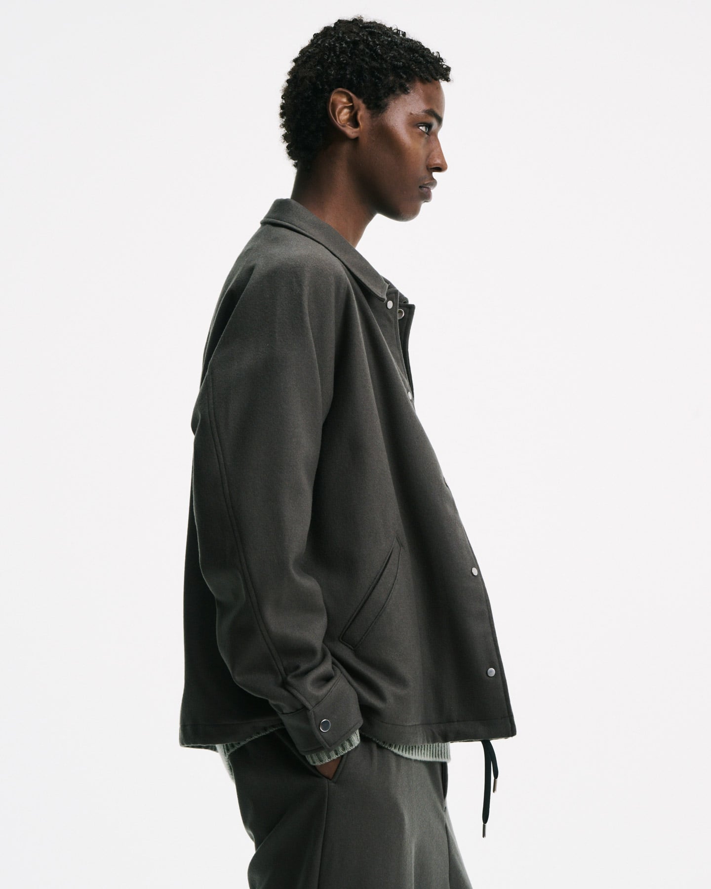 SOPH. | LIGHT MELTON WOOL COACH JACKET(2 (M) BLACK):