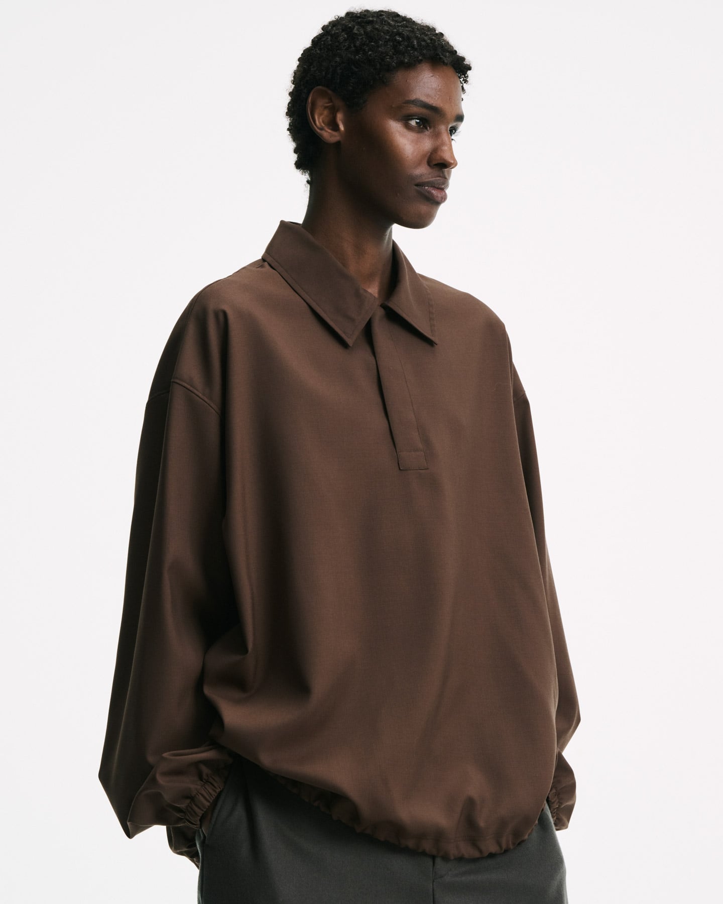 SOPH. | WASHABLE SUMMER WOOL POLO SHIRT(2 (M) A(HOUNDSTOOTH)):