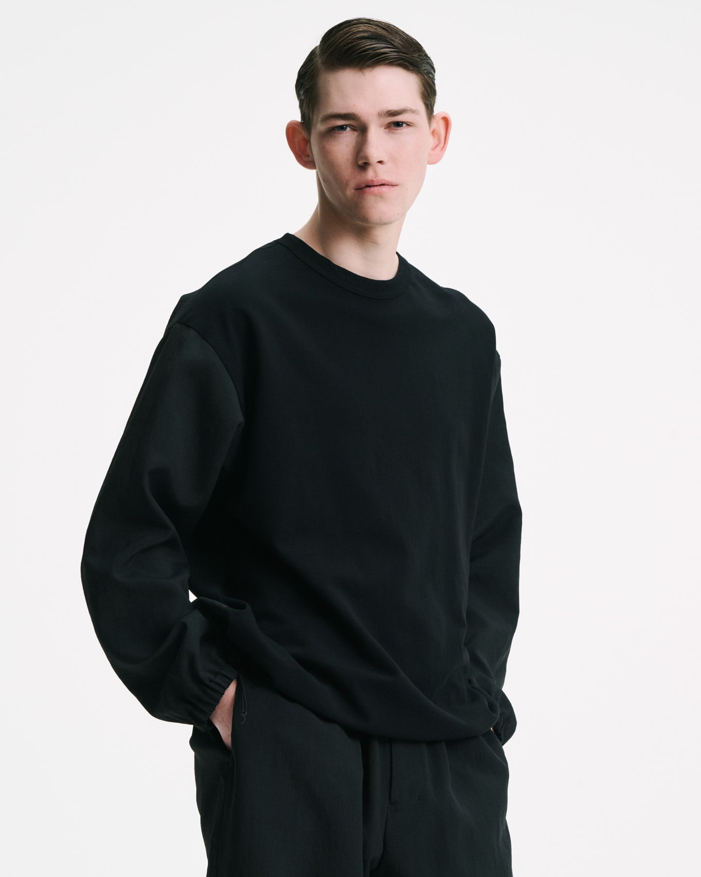 SOPH. | FABRIC-MIX L/S TOP(5 (XXL) SAGE):