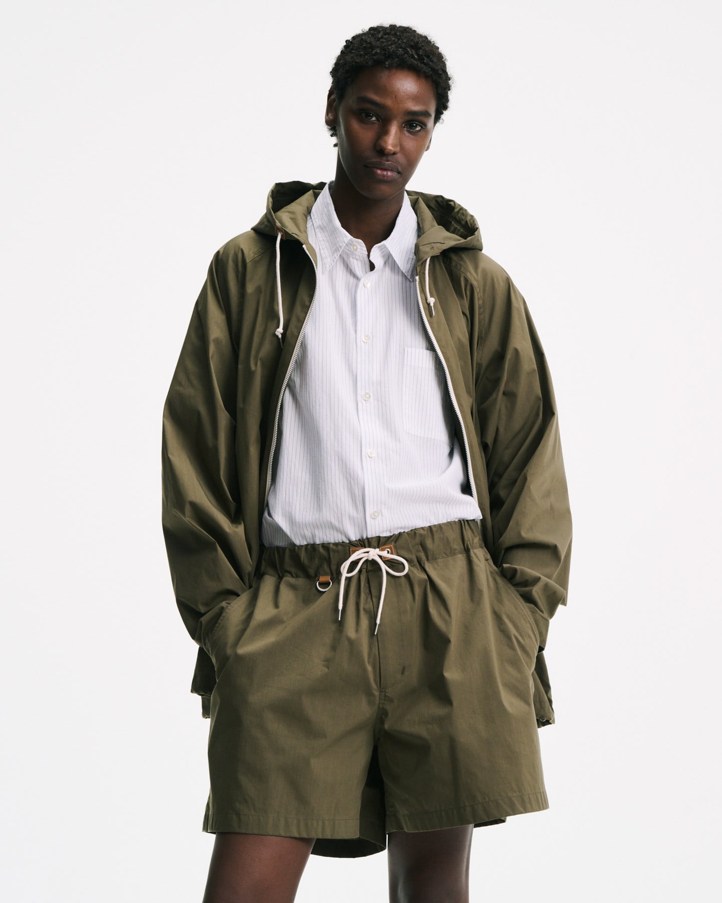 SOPHNET. / LIGHT POPLIN ZIP-UP HOODIE/ジャケット/1/コットン/KHK/SPNT-252061 SOPH. | LIGHT POPLIN ZIP-UP HOODIE(1 (S) KHAKI):