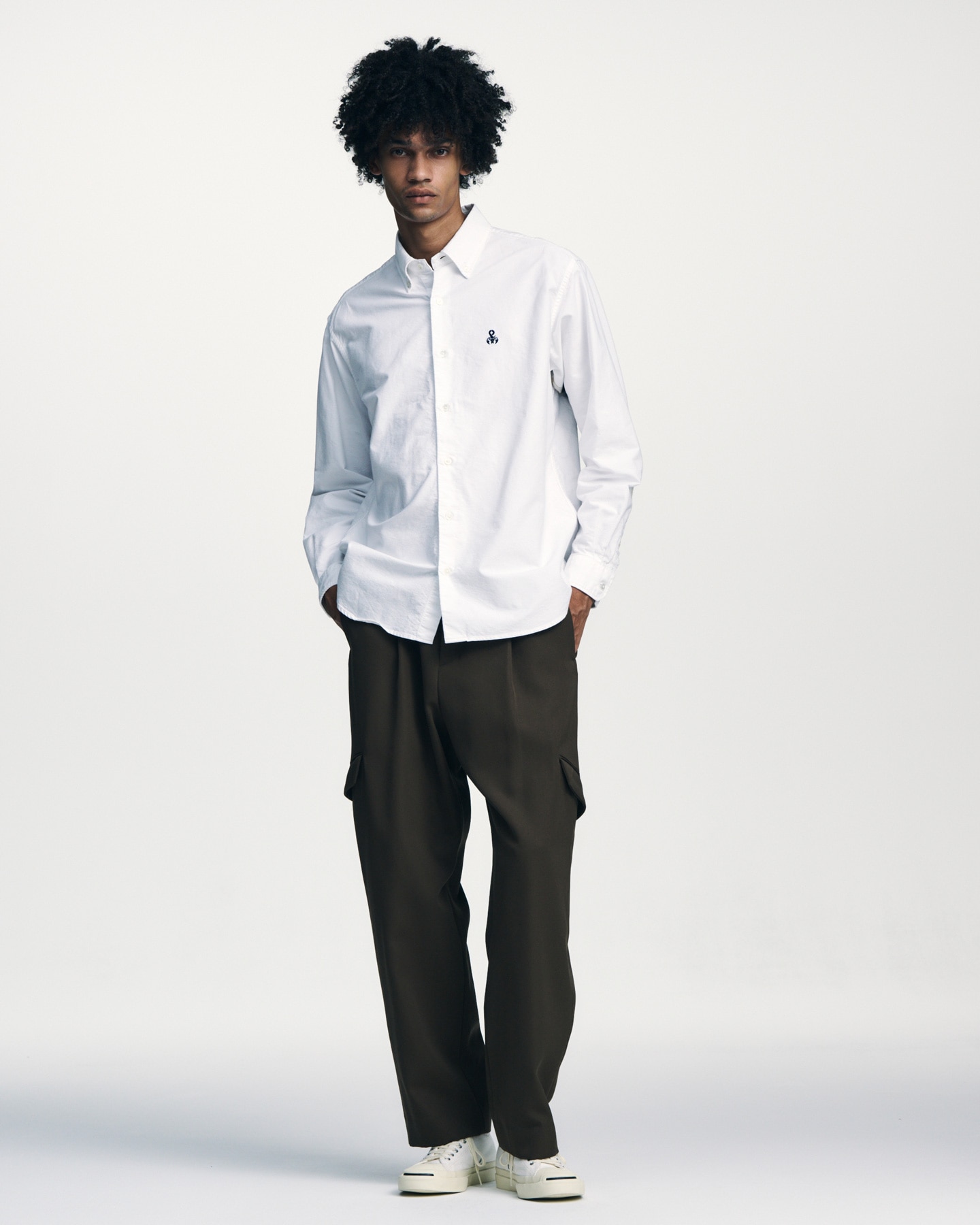 SOPH. | CHECK PANELED B.D SHIRT(2 (M) NAVY):