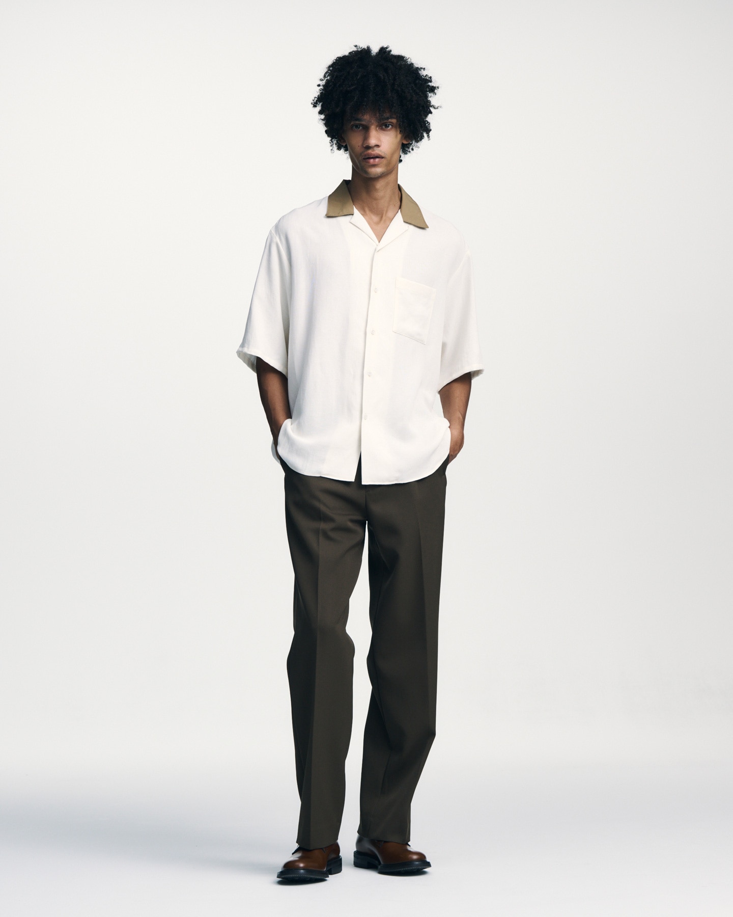 SOPH. | LINEN MESH S/S SHIRT(2 (M) BLACK):
