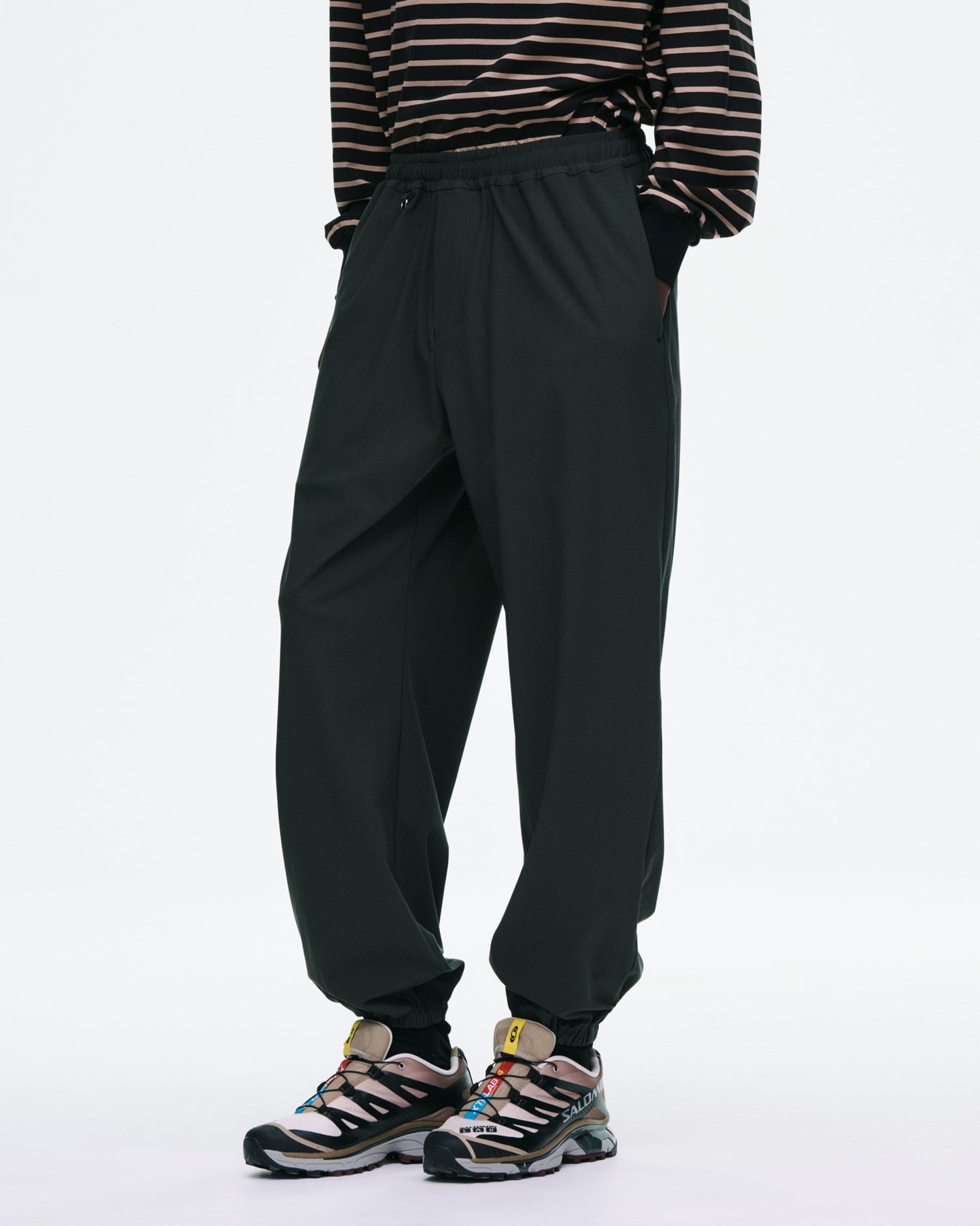 SOPH. | 4-WAY STRETCH LOOSE-FIT JOGGER PANTS(3 (L) NAVY):