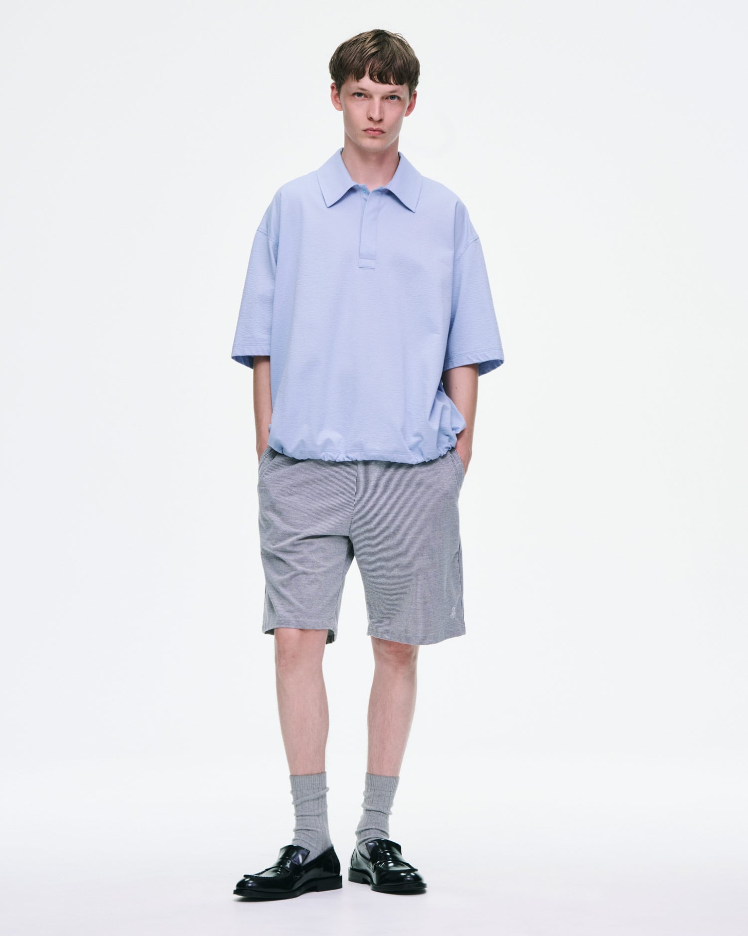 SOPH. | STRETCH SUCKER EASY SHORTS(2 (M) LIGHT BLUE):