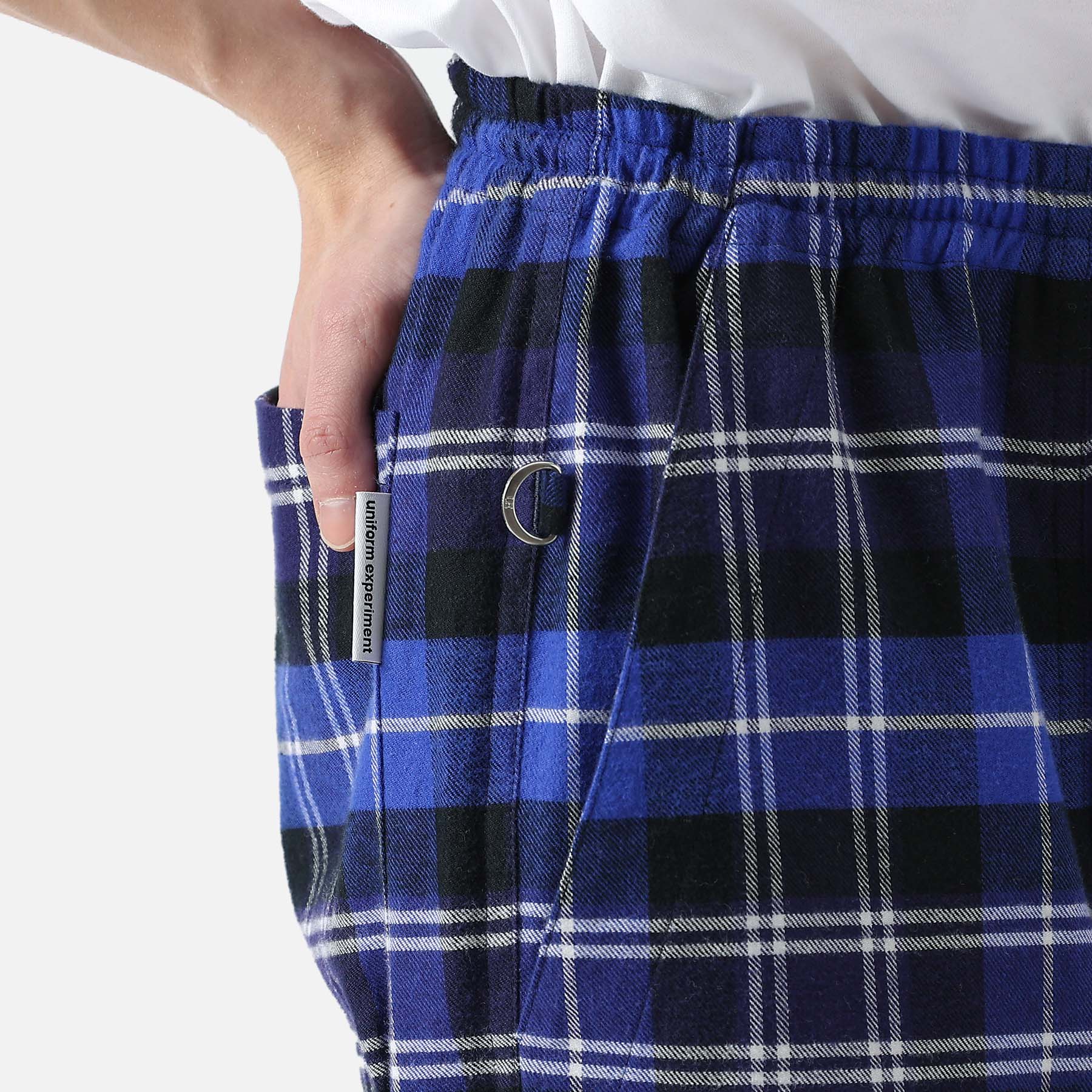 SOPH. | LINE FLANNEL CHECK EASY PANTS(2 NAVY):