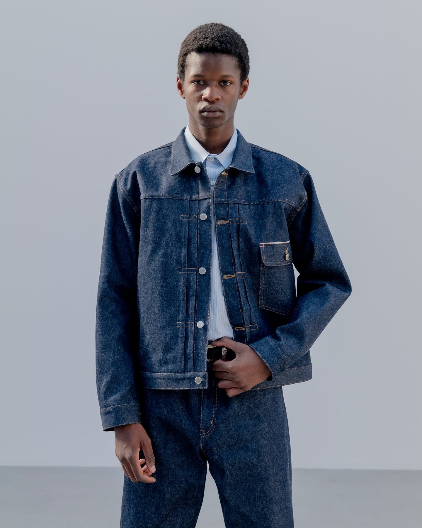 SOPH. | RIGID DENIM TRUCKER JACKET(2 (M) INDIGO):