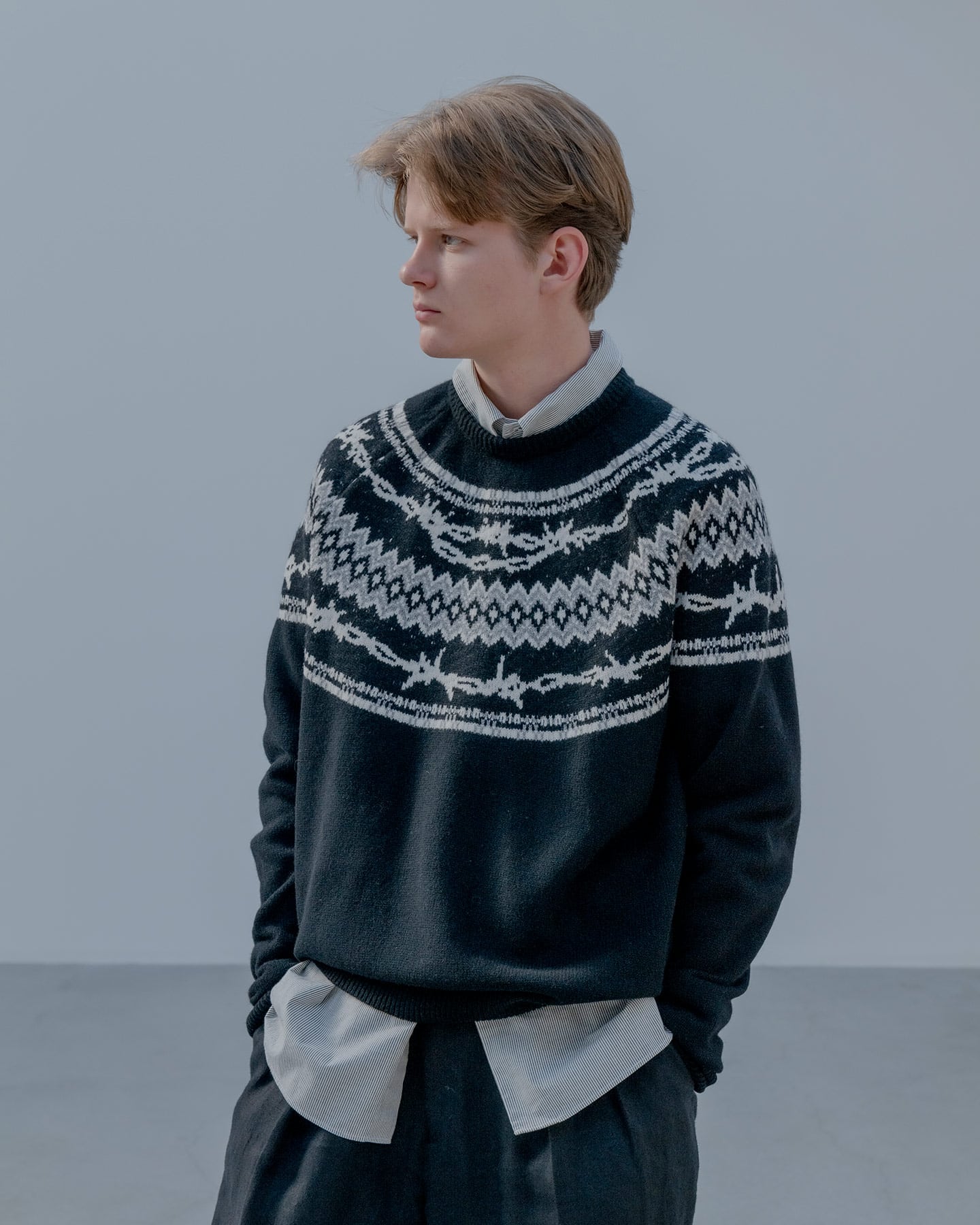 SOPH. | ENTANGLED NORDIC SWEATER(2 (M) BEIGE):
