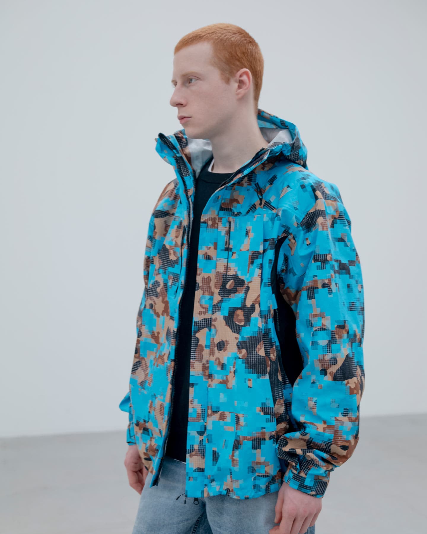 SOPH. | CAMOUFLAGE 3LAYER MOUNTAIN JACKET(3 (L) BLUE):