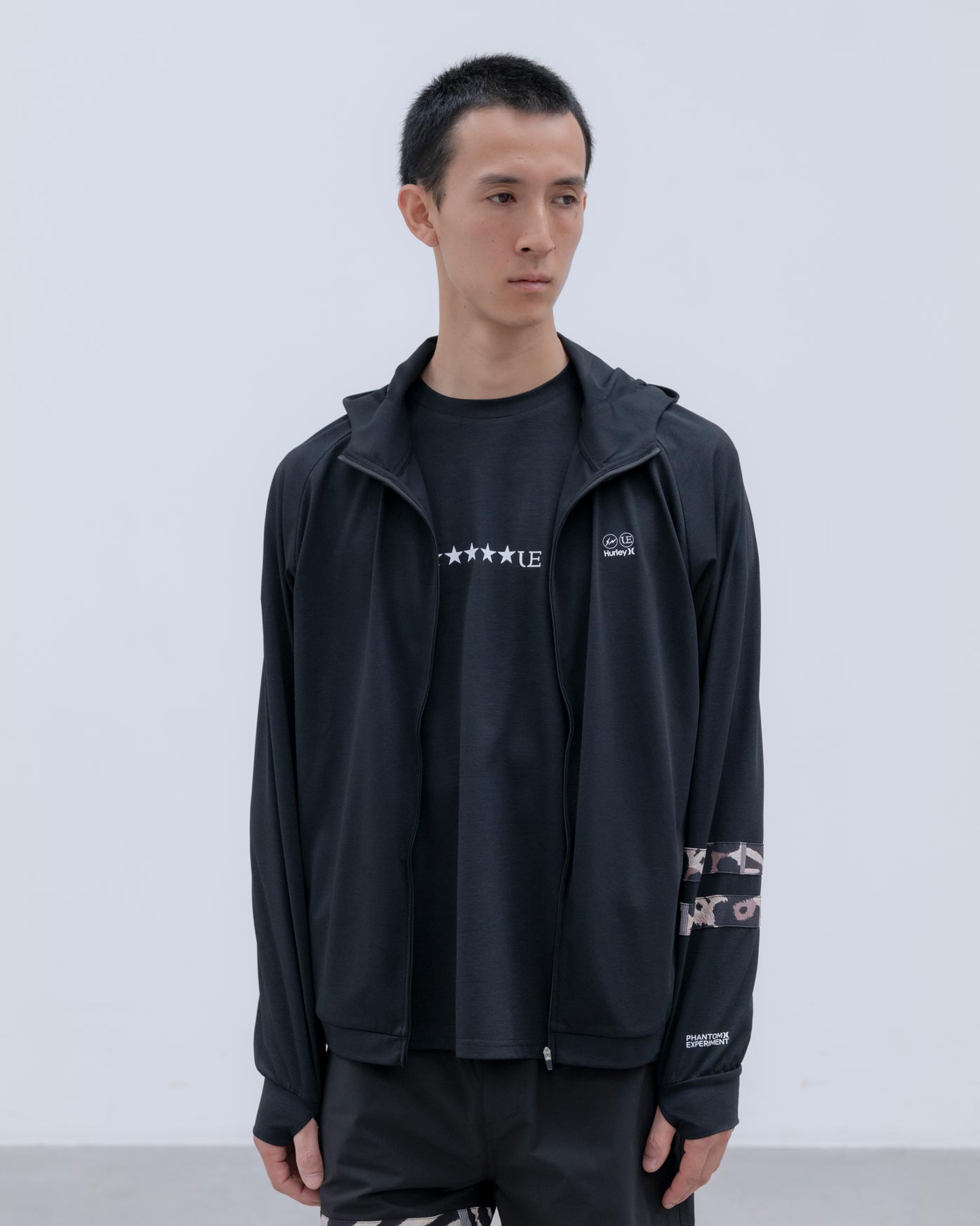 SOPH. | HURLEY AMPHIBIOUS PHANTOM RASH GUARD ZIP HOODIE(2 (M) BLACK):