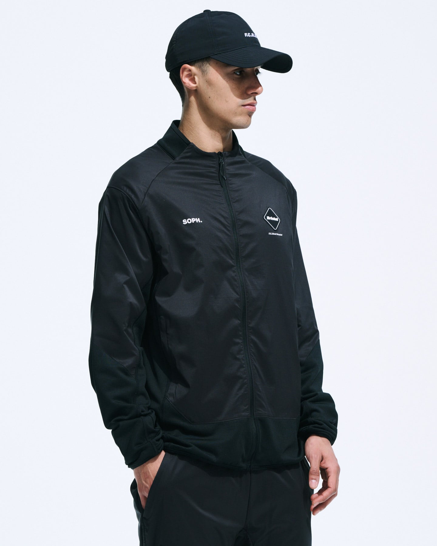 SOPH. | GRID FLEECE HYBRID BLOUSON(M BEIGE):