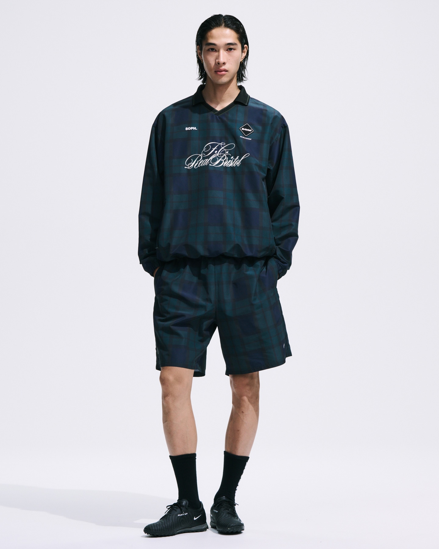 SOPH. | PLAID PRACTICE SHORTS(M GRAY):