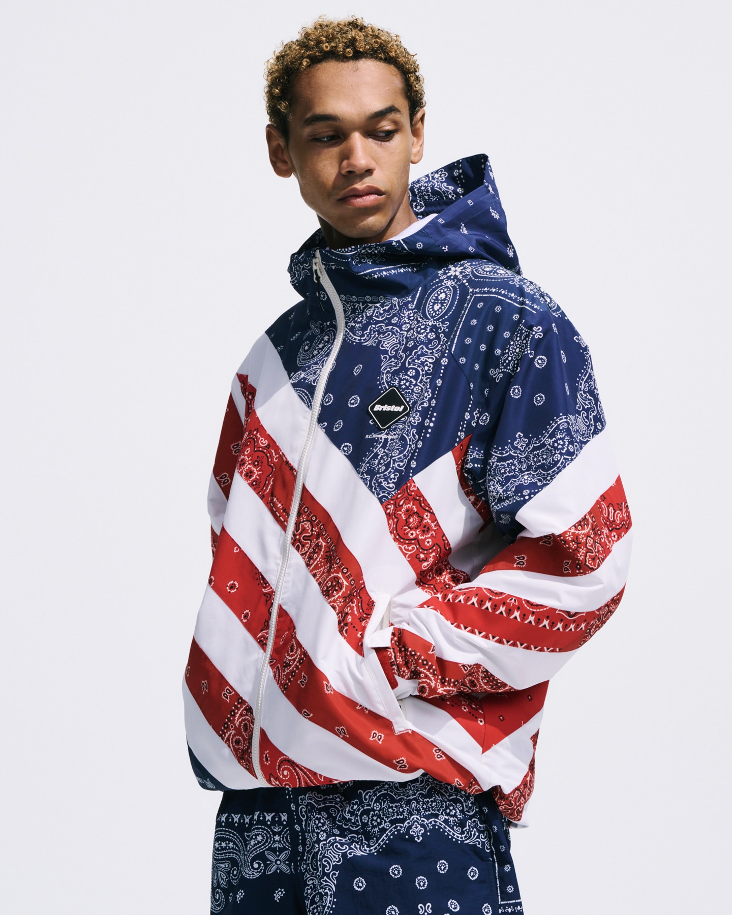 SOPH. | PATCHWORK STRIPE PRACTICE JACKET(M TRICOLORE):