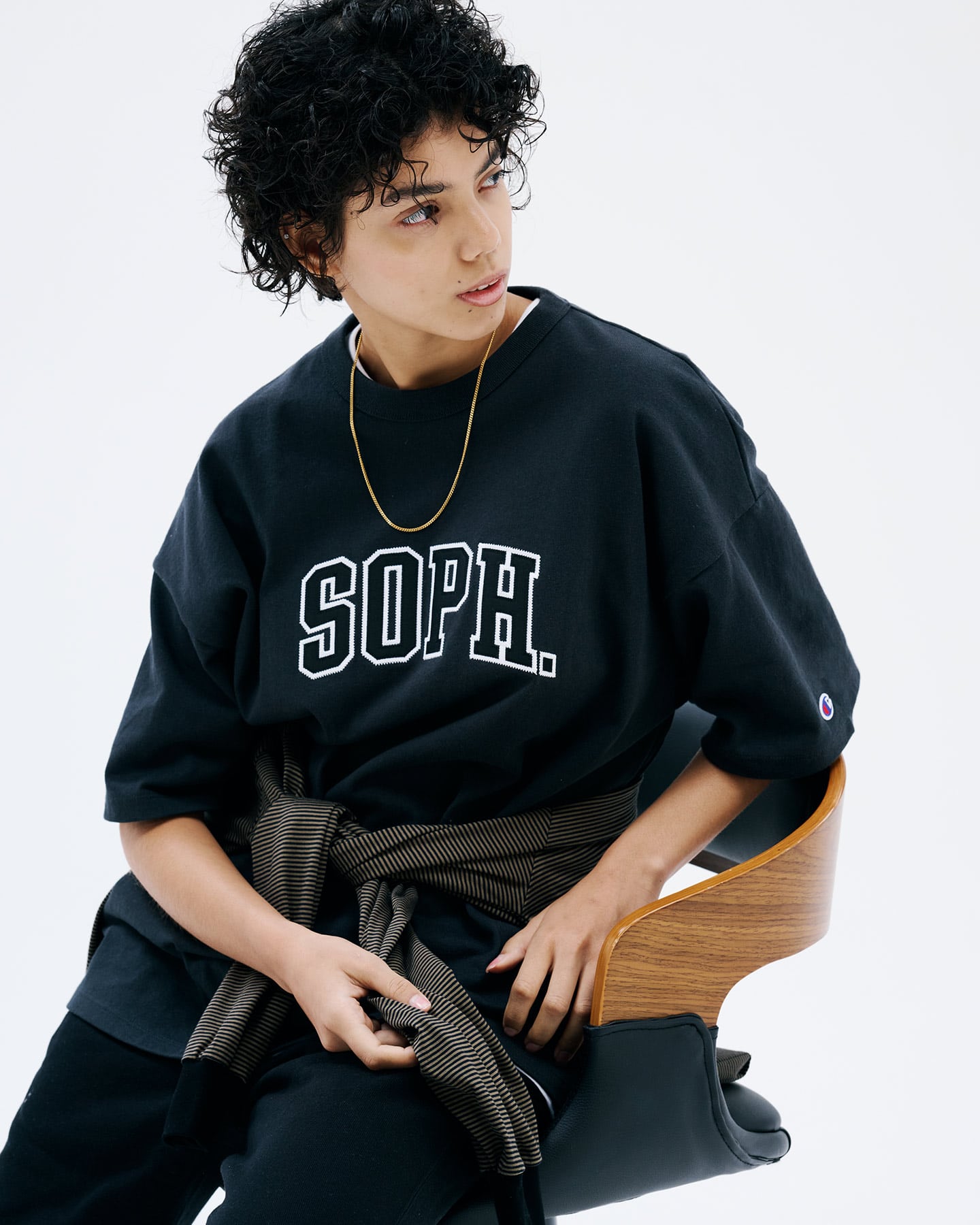 SOPH. | Champion CREWNECK TEE(M BLACK): 
