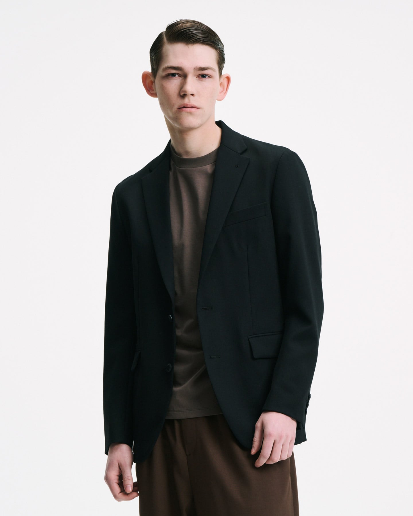 SOPH. | FLANNEL WOOL STANDARD 2BUTTON JACKET(2 (M) CHARCOAL GRAY):