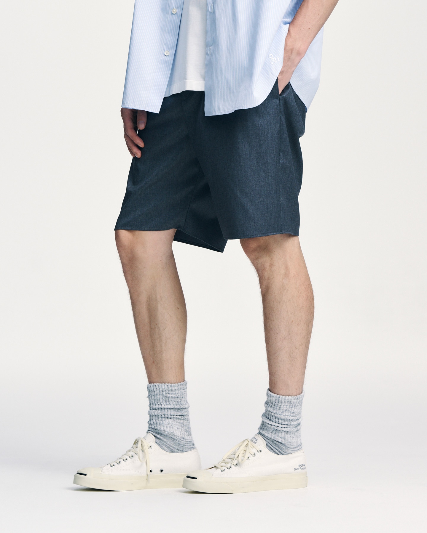 SOPH. | LORO PIANA EASY SHORTS(2 (M) BLACK):