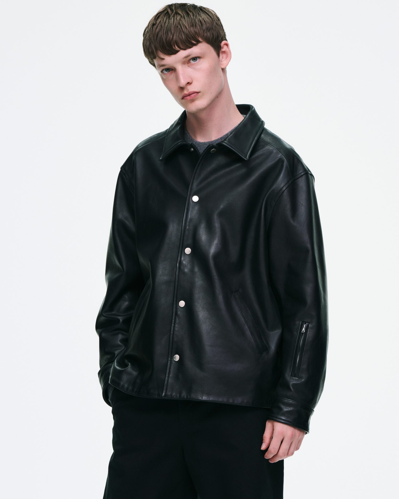 SOPH. | LEATHER COACH BLOUSON(2 (M) BLACK):