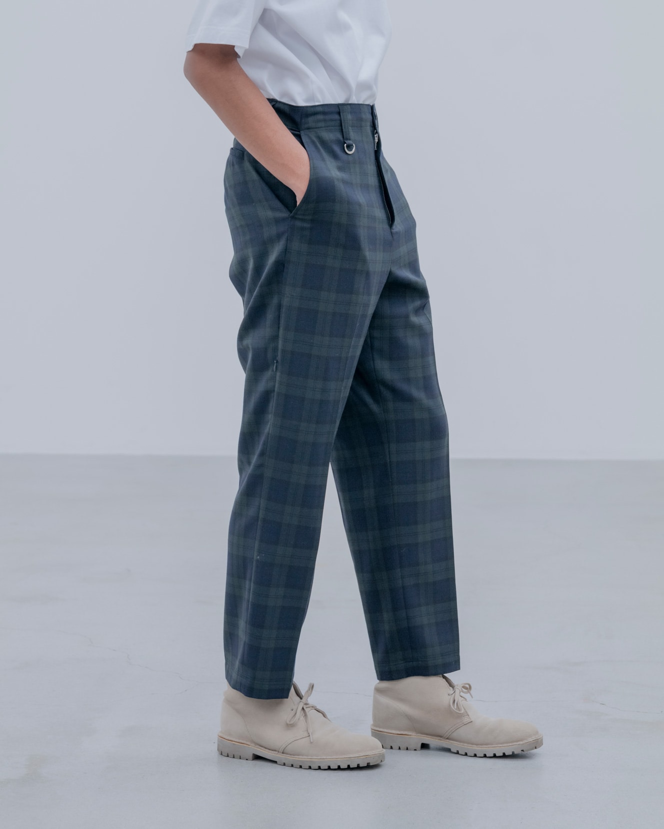 SOPH. | STRETCH WOOL SIDE POCKET TAPERED PANTS(2 (M) BLACK):
